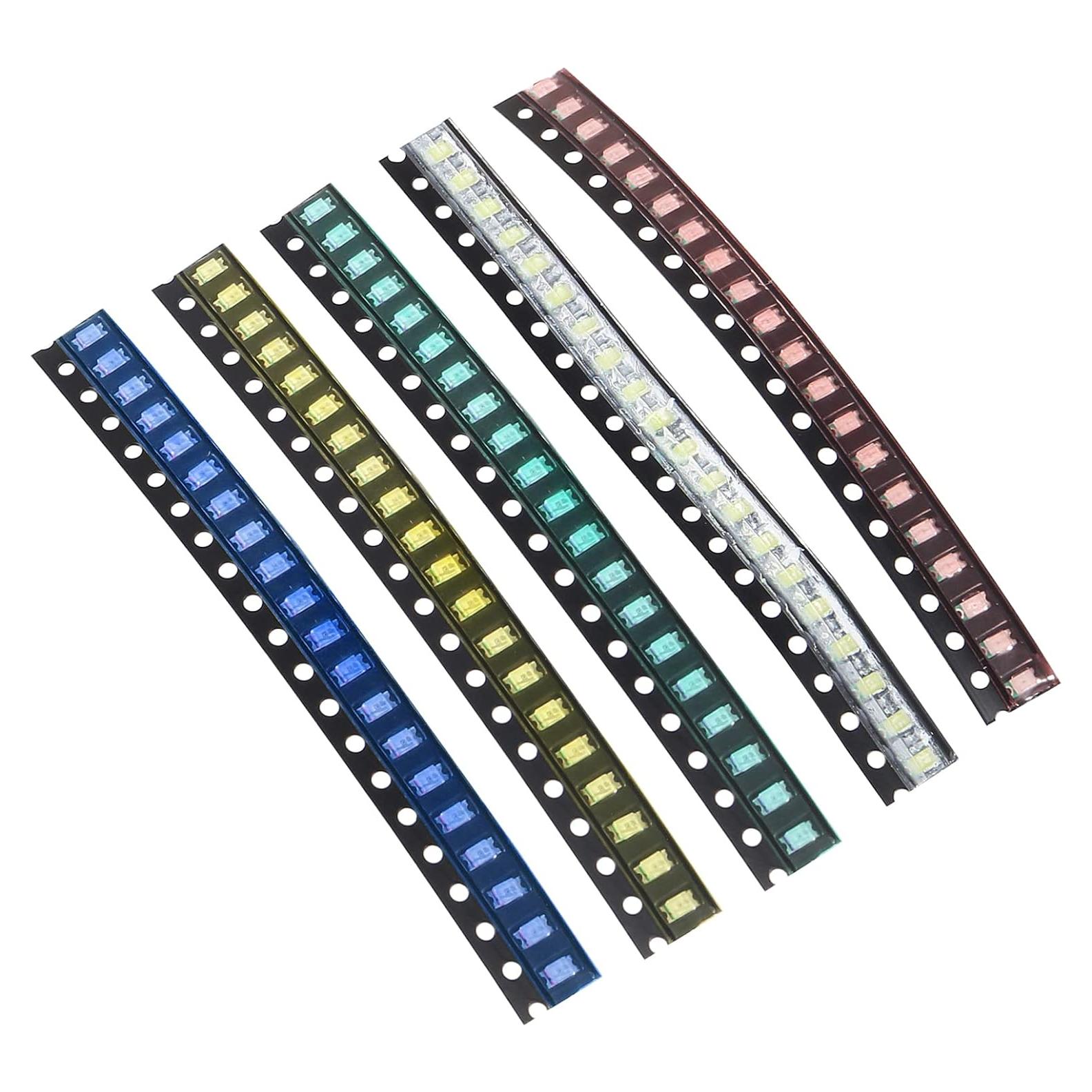 Kit de LED SMD 1206 AEDIKO 100pcs 5 Colores Mini Chip