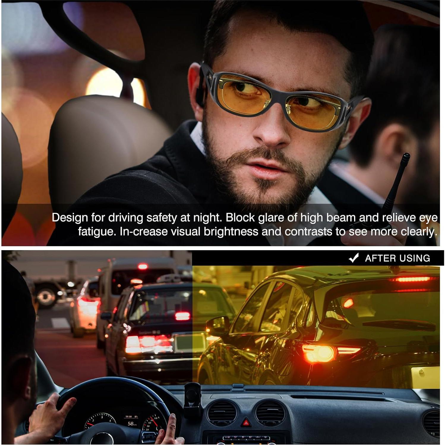 Gafas de Conducción Nocturna DUCO Amarillas Polarizadas