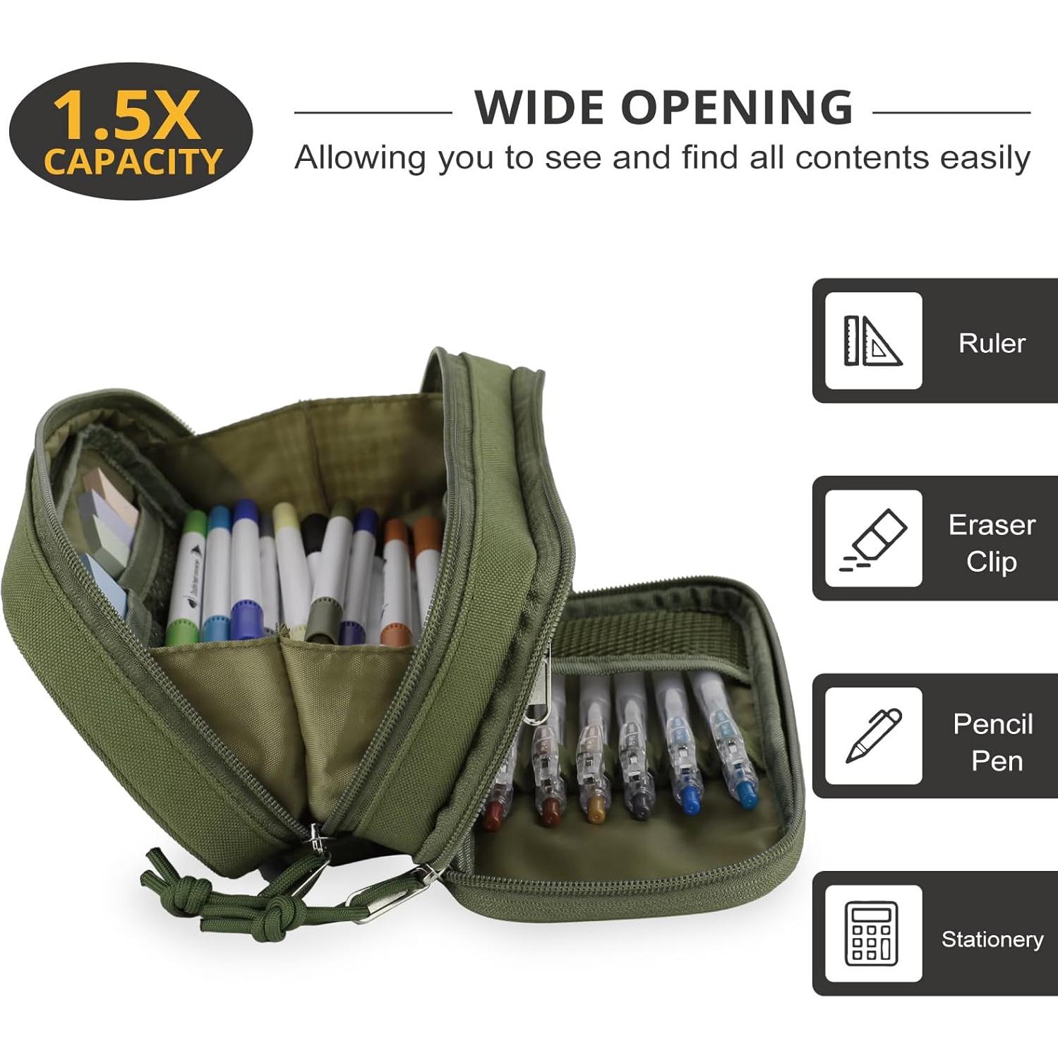 Funda Táctica Atripack para Lápices Verde 2 Compartimentos