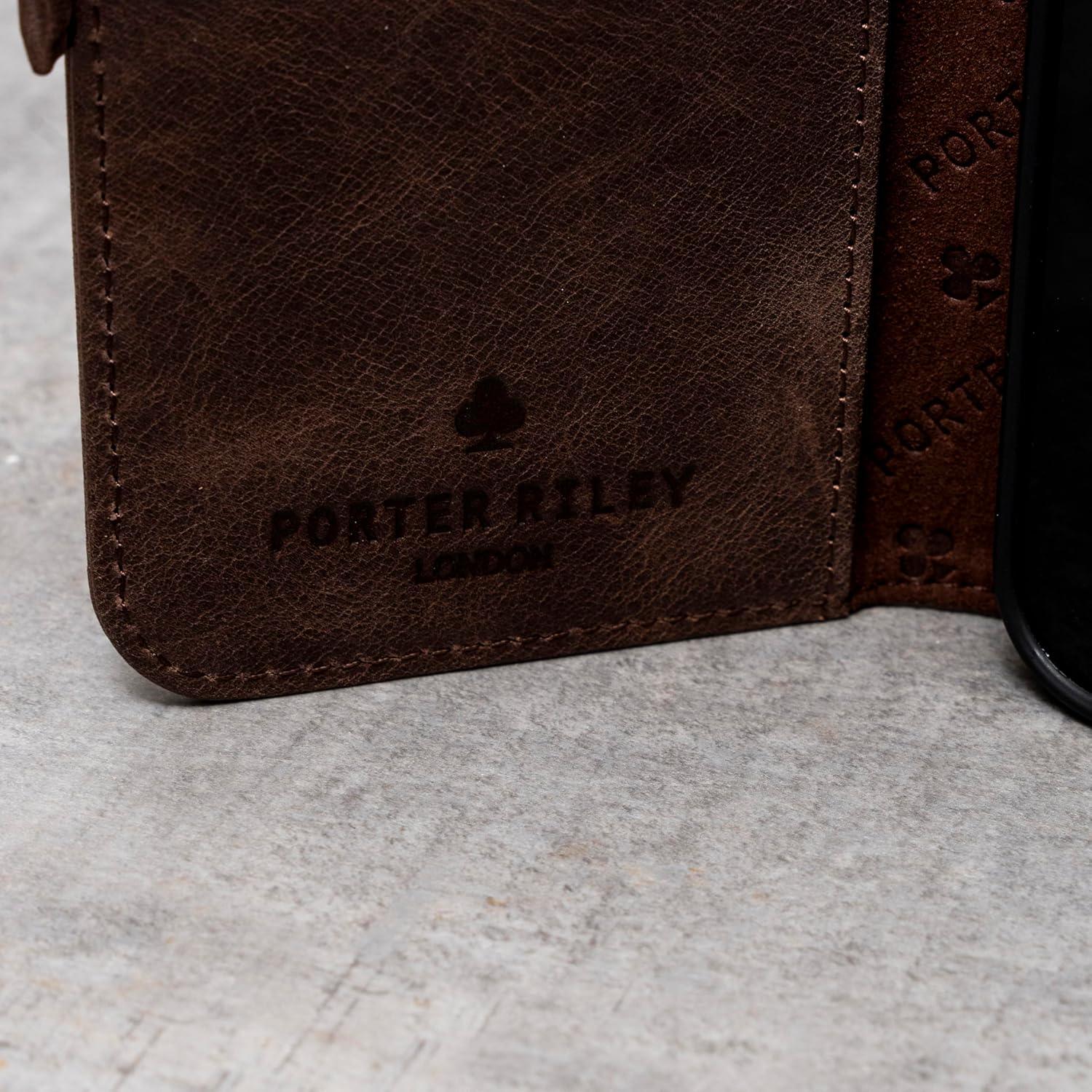 Funda de Cuero Porter Riley para Samsung Galaxy S25 - Marrón