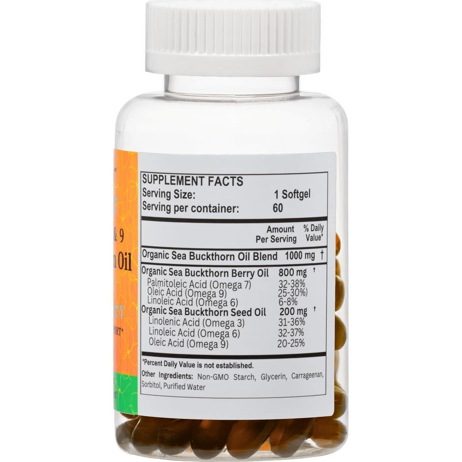 Aceite de Espino Marino Nikoni 60 Cápsulas Blandas Veganas 1000 mg