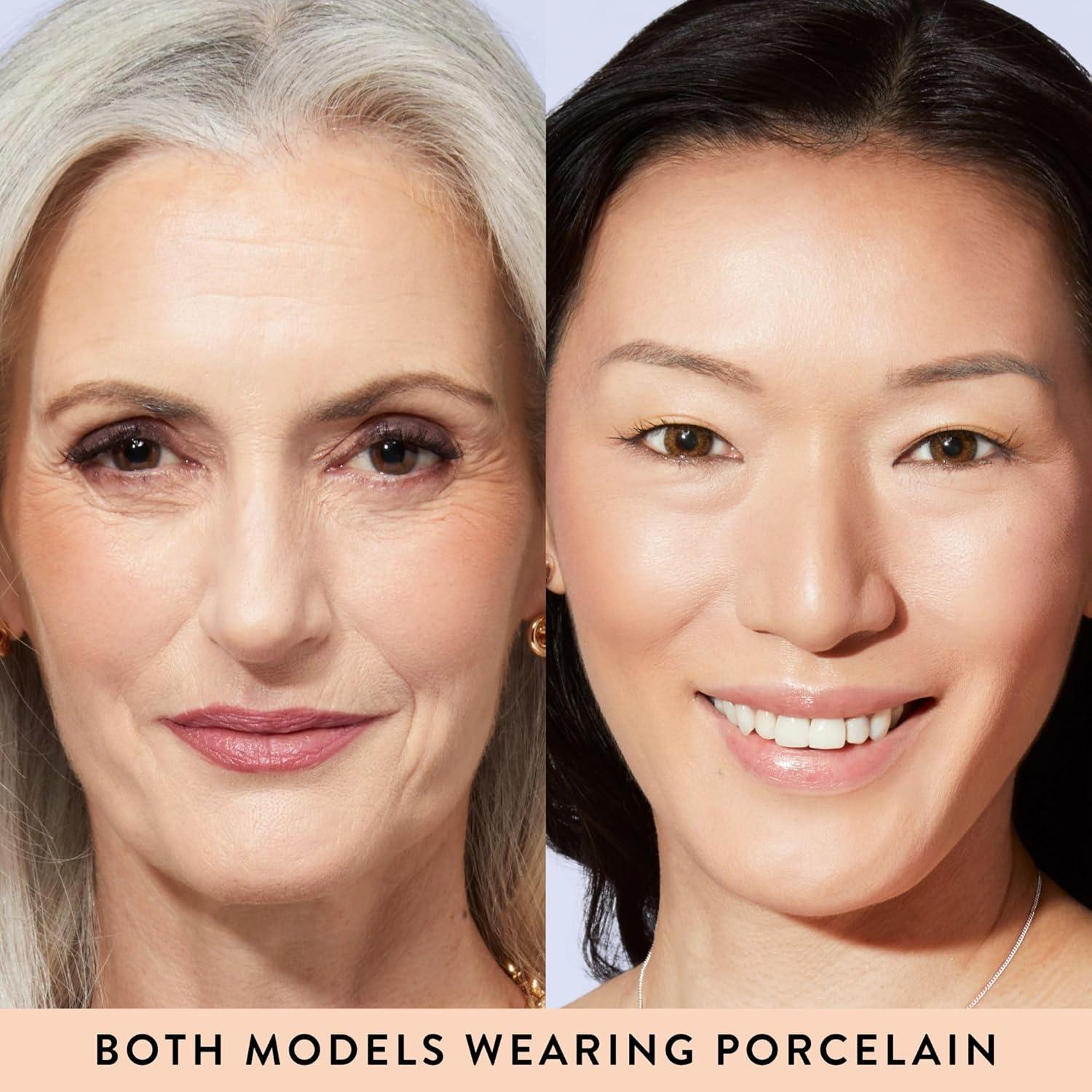 Kit de Maquillaje Laura Geller New York 3 Piezas - Base Polvo Porcelana, Primer Hidratante y Brocha Kabuki