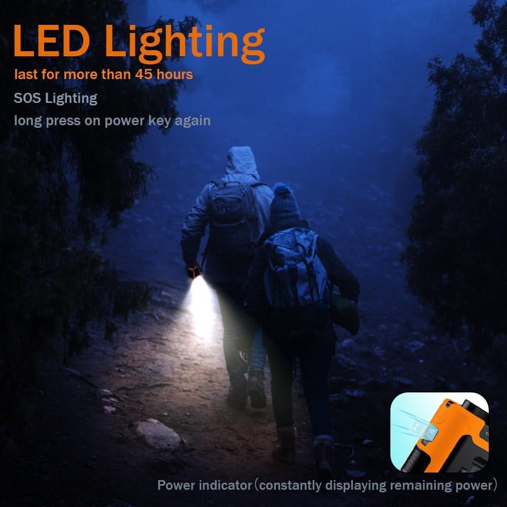 Ventilador Personal CAZOKASI K50 10000mAh Recargable Naranja