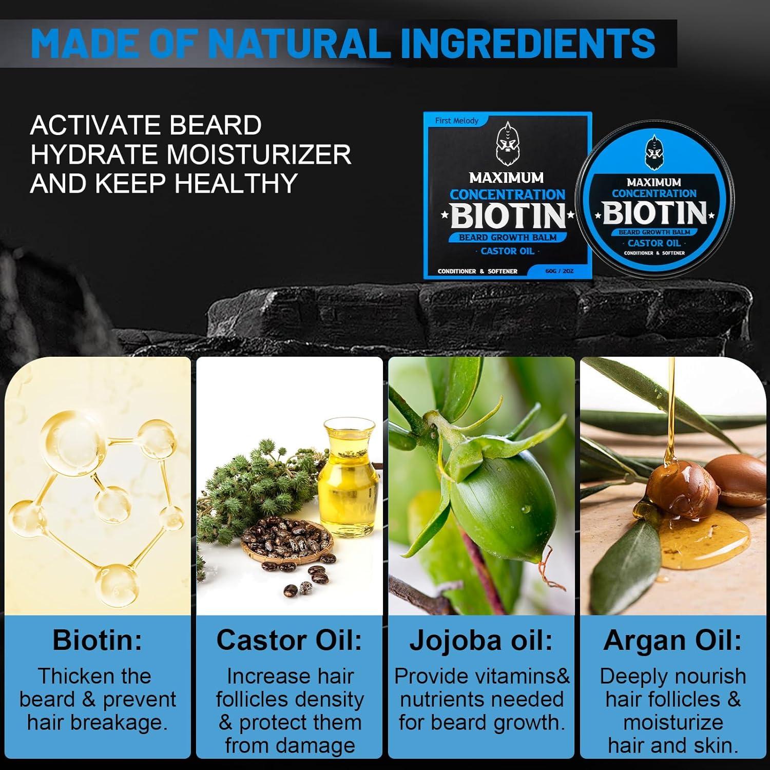 Bálsamo para Barba First Melody 56.7g Biotina Aceites Naturales