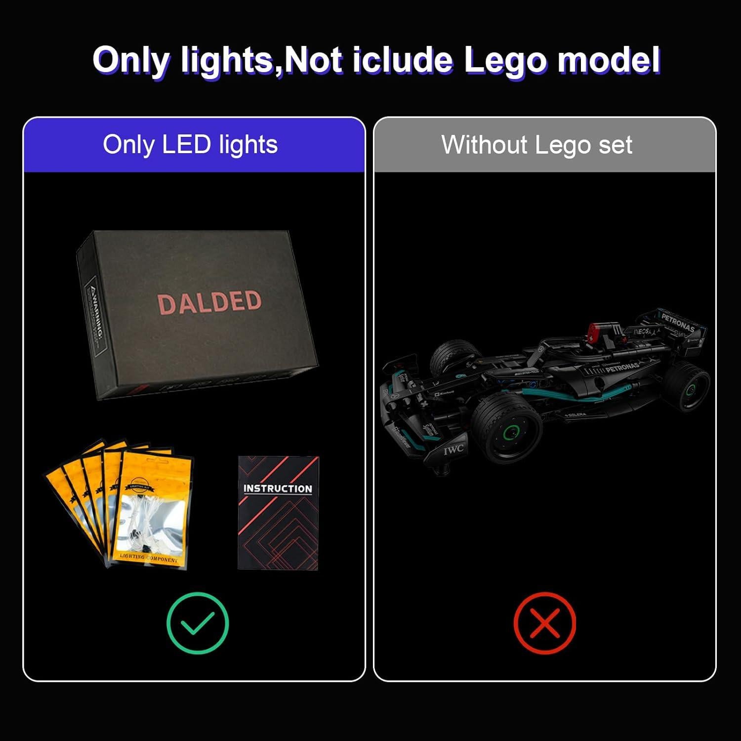 Kit de Iluminación LED DALDED para Lego 42165 Mercedes-AMG F1