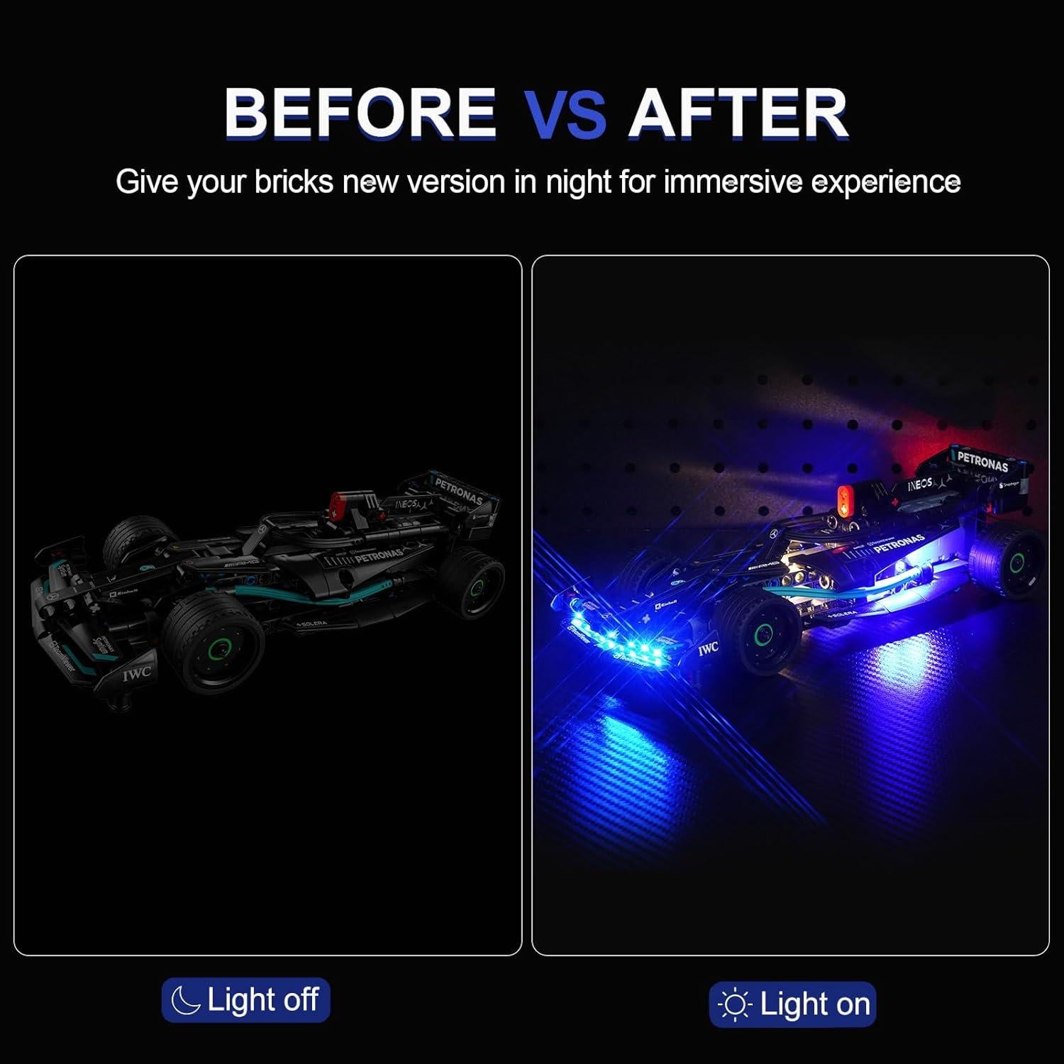 Kit de Iluminación LED DALDED para Lego 42165 Mercedes-AMG F1