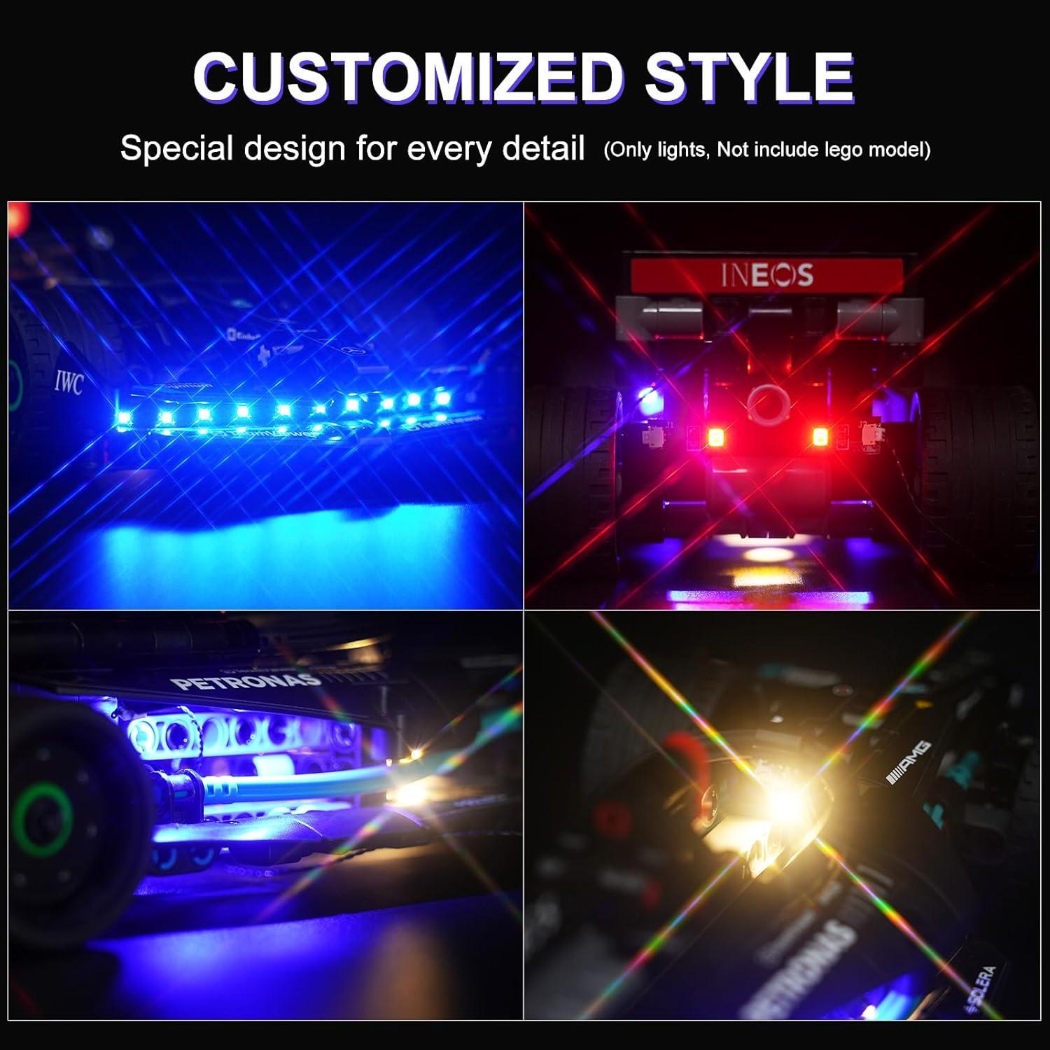 Kit de Iluminación LED DALDED para Lego 42165 Mercedes-AMG F1