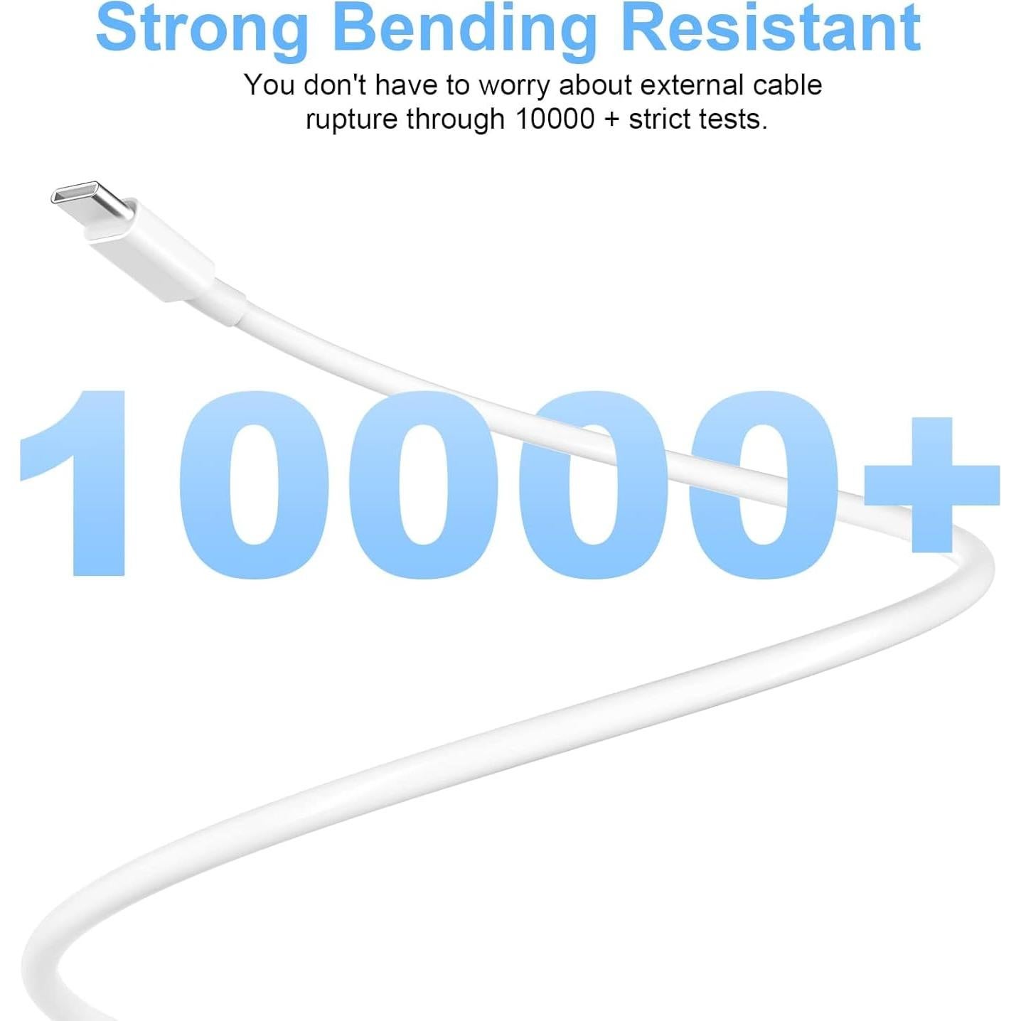 Paquete de 2 Cables USB-C 10 pies 100W BSTOEM Carga Rápida