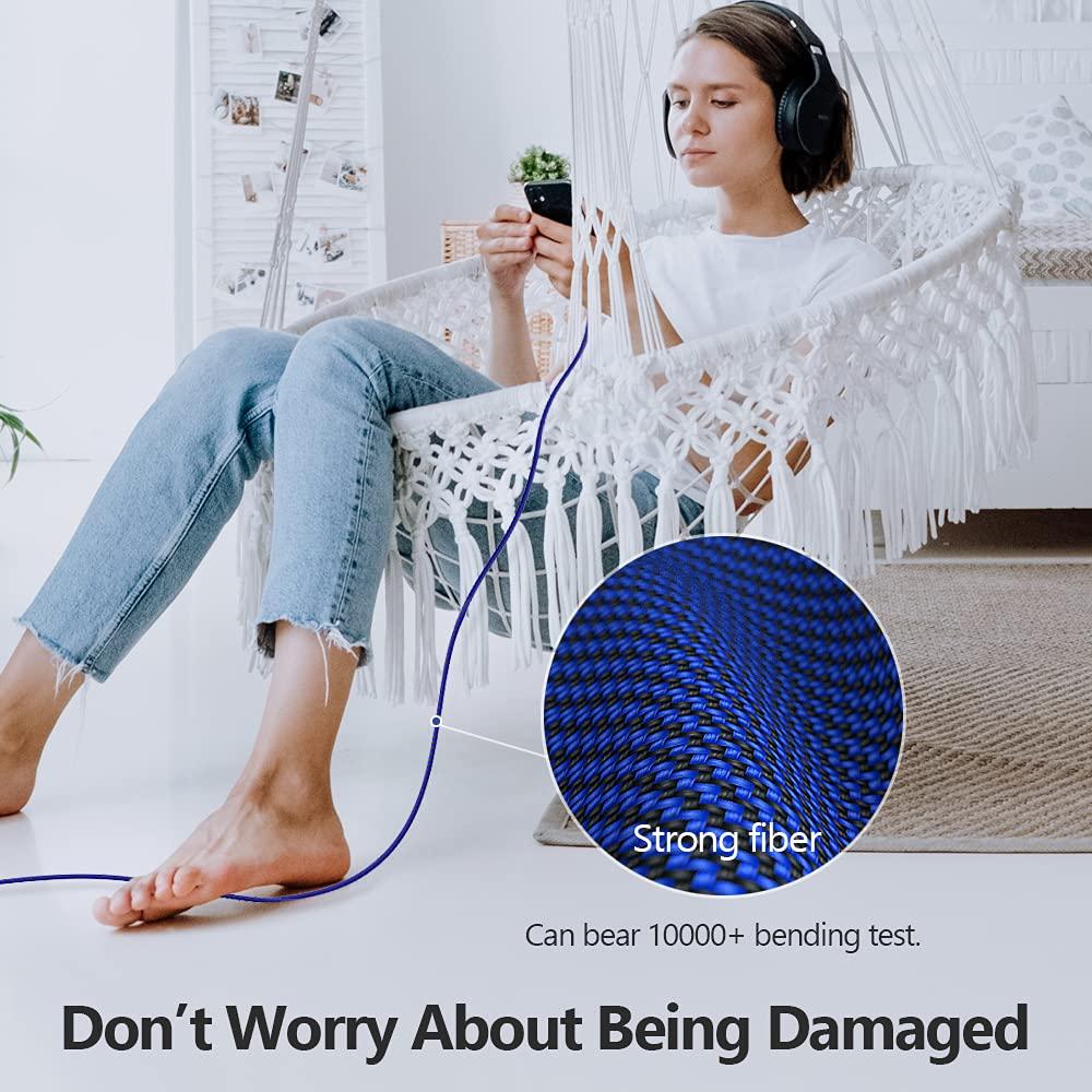 Cable de Carga Rápida USB Tipo C Puxnoin 3m 3 Pack - Negro Azul Rojo