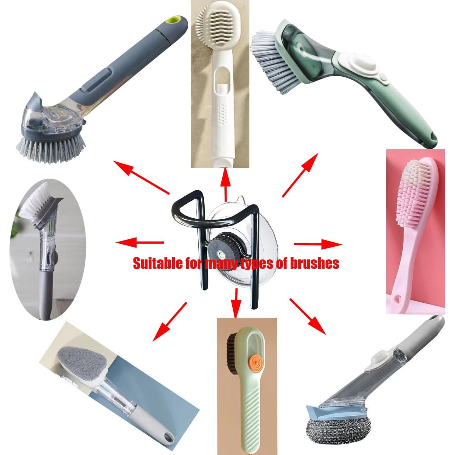 Soporte de Cepillo Dispensador de Jabón WSOQYEO Sin Marcas