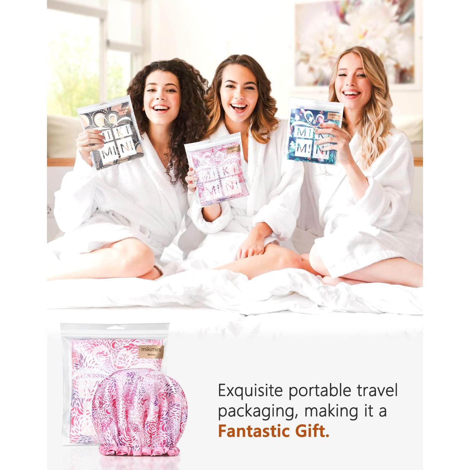 Tapa de Ducha Mediana Mikimini - Doble Capa Impermeable Floral