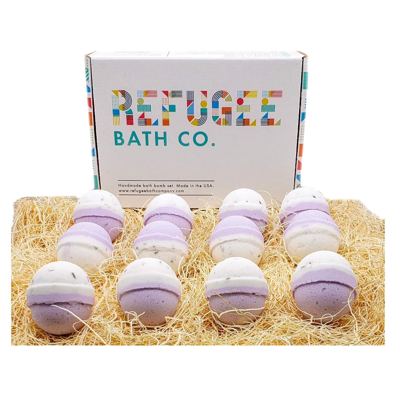 Paquete de 12 Bombas de Baño Lavanda Refugee Bath Co.