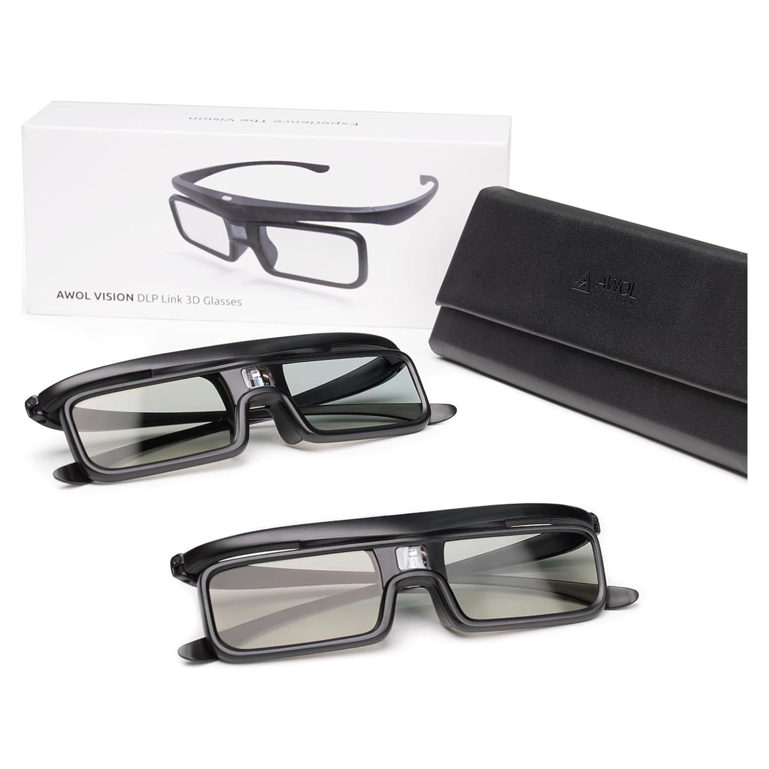 Gafas 3D DLP Link AWOL VISION DG-002, 2 Paquetes