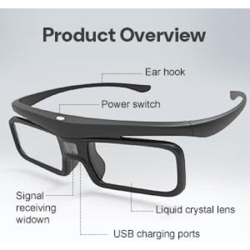 Gafas 3D DLP Link AWOL VISION DG-002, 2 Paquetes