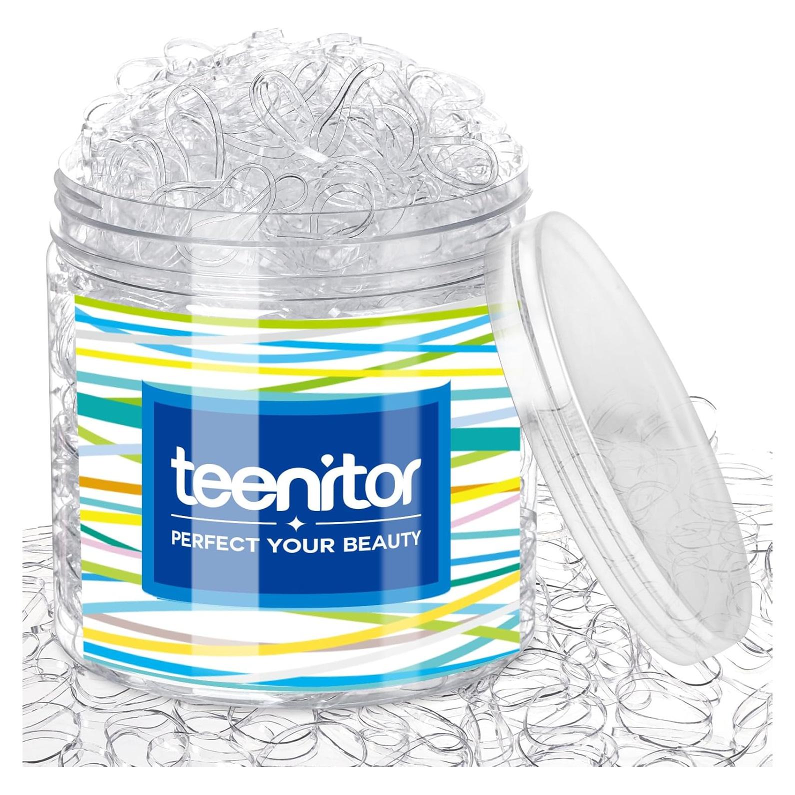 Bandas de Pelo Elásticas Transparentes Teenitor, 2000 Piezas, 2mm x 30mm