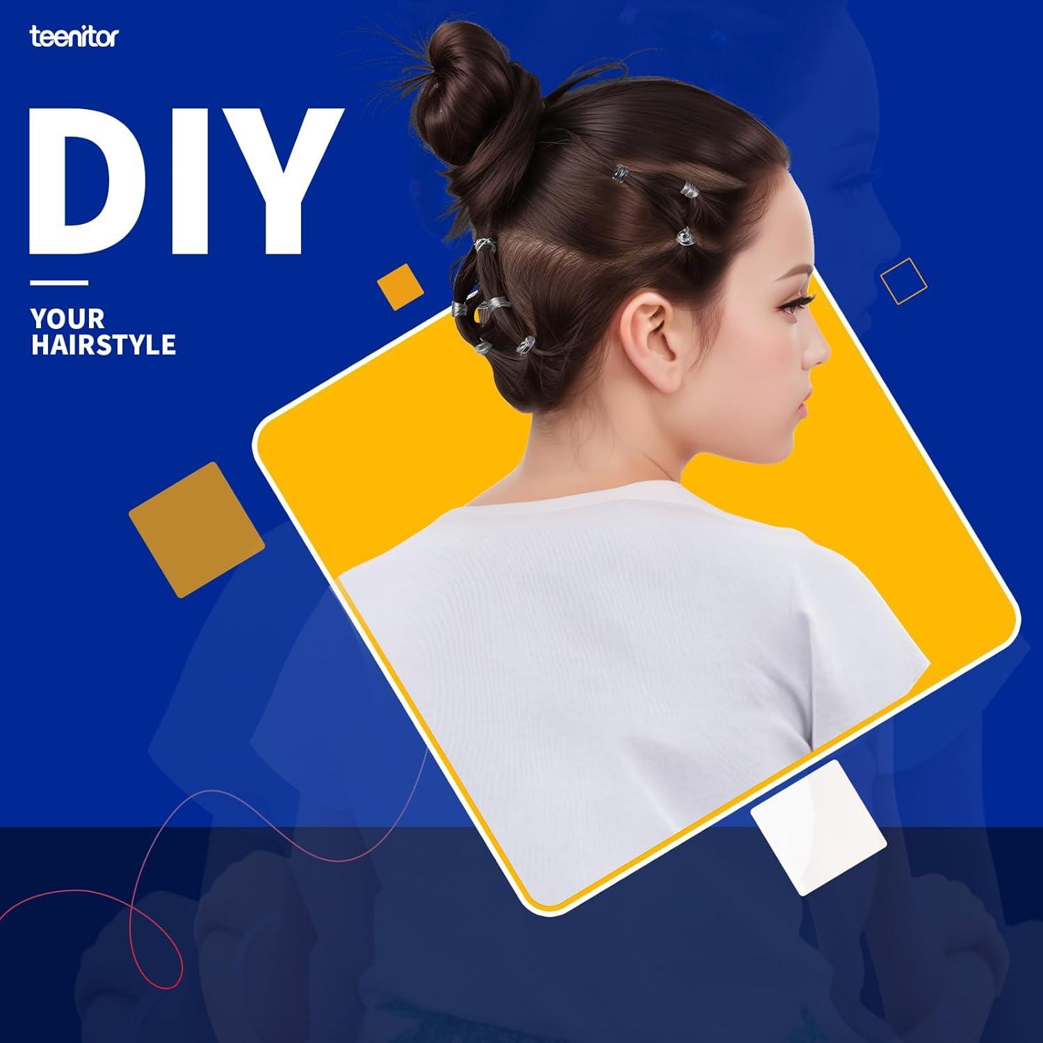 Bandas de Pelo Elásticas Transparentes Teenitor, 2000 Piezas, 2mm x 30mm