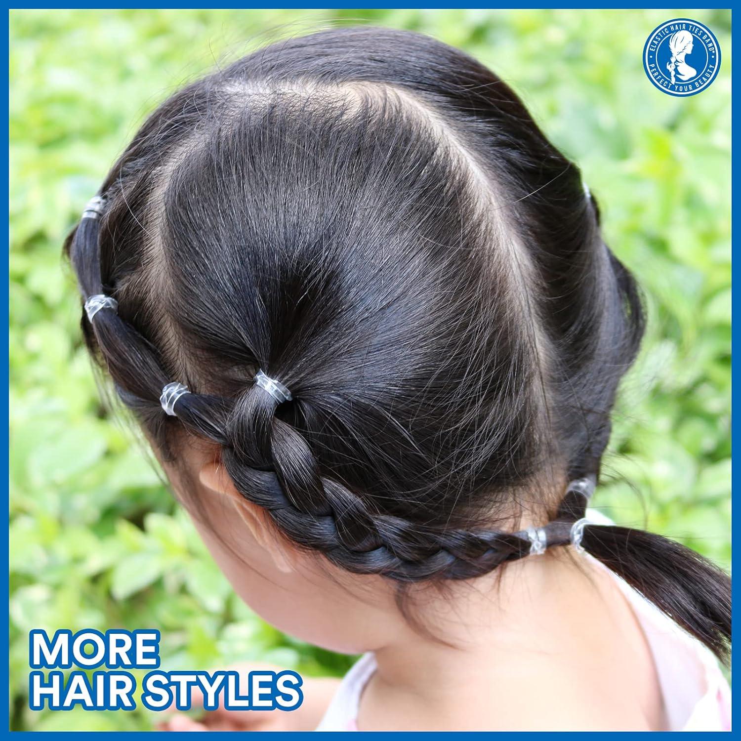 Bandas de Pelo Elásticas Transparentes Teenitor, 2000 Piezas, 2mm x 30mm