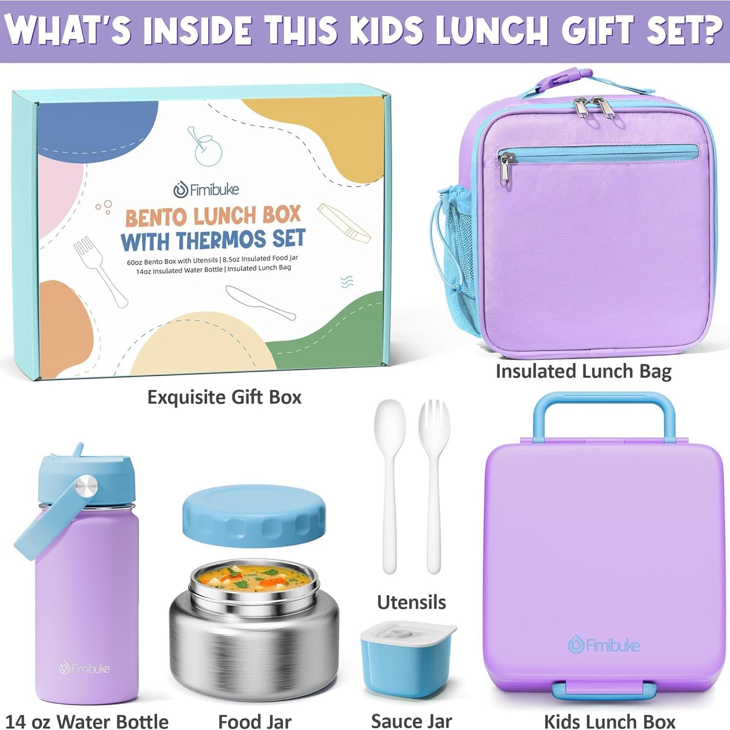 Set de Almuerzo Escolar Fimibuke 7 Piezas Aislado 1774 ml