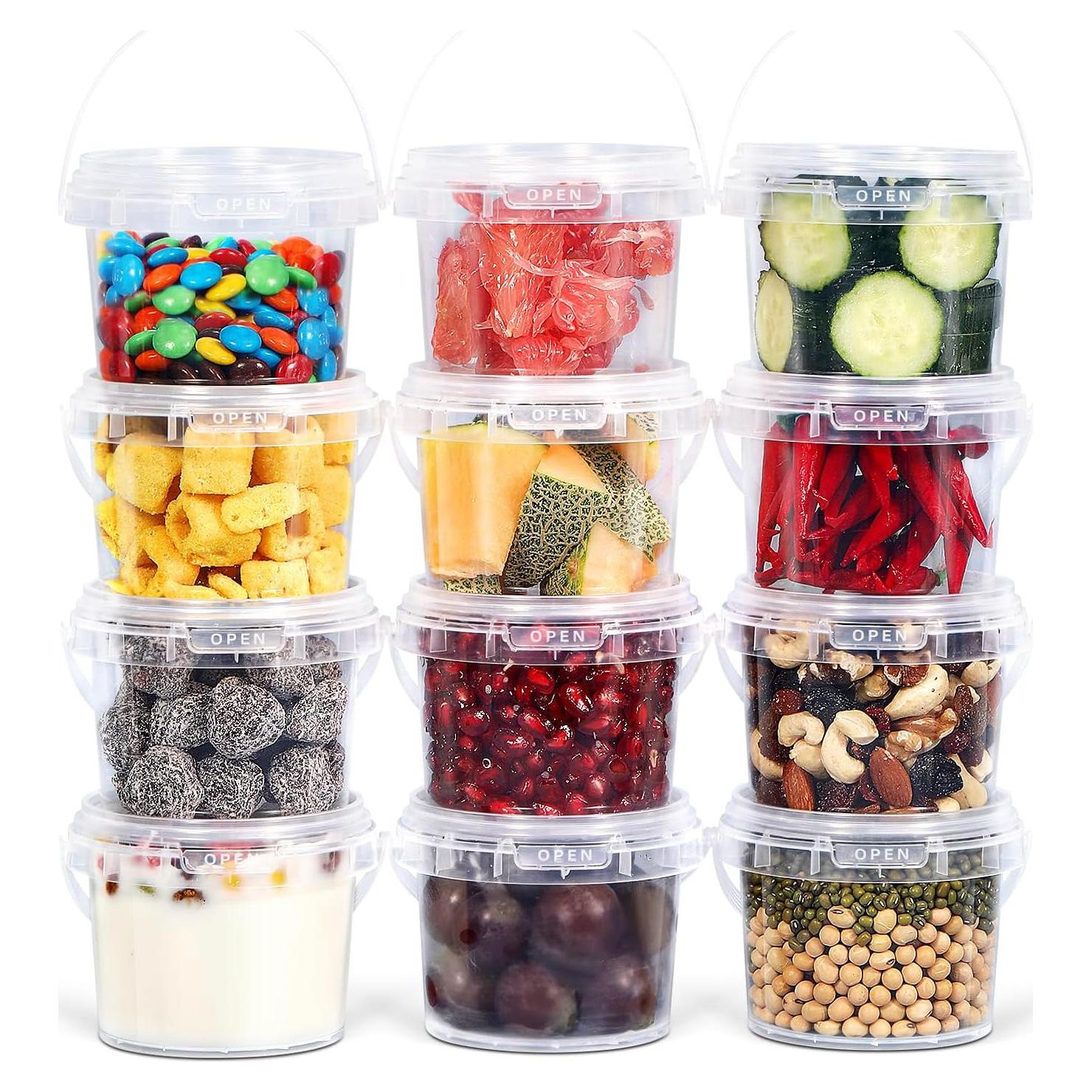 Contenedores de Plástico Herméticos 10 oz UMETASS - 12 Piezas