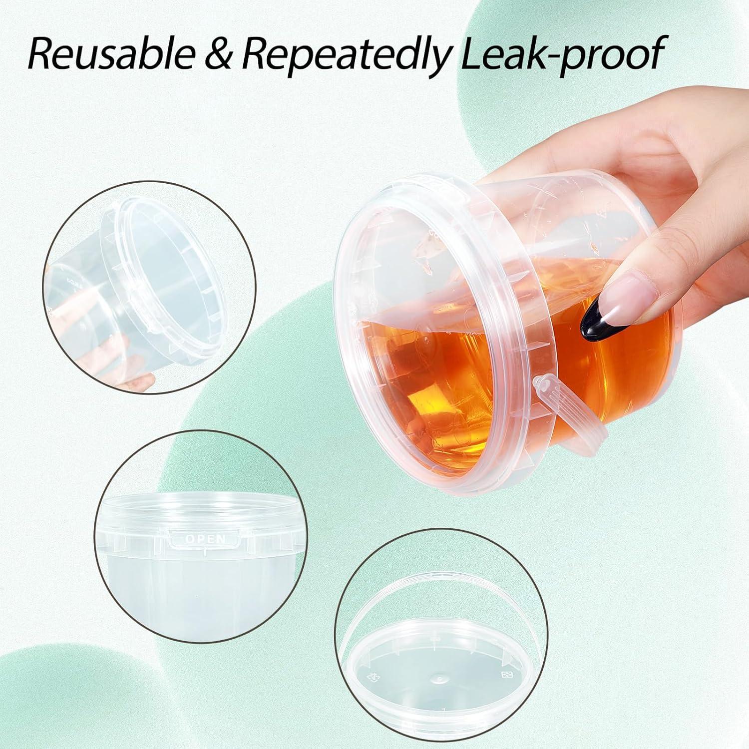 Contenedores de Plástico Herméticos 10 oz UMETASS - 12 Piezas