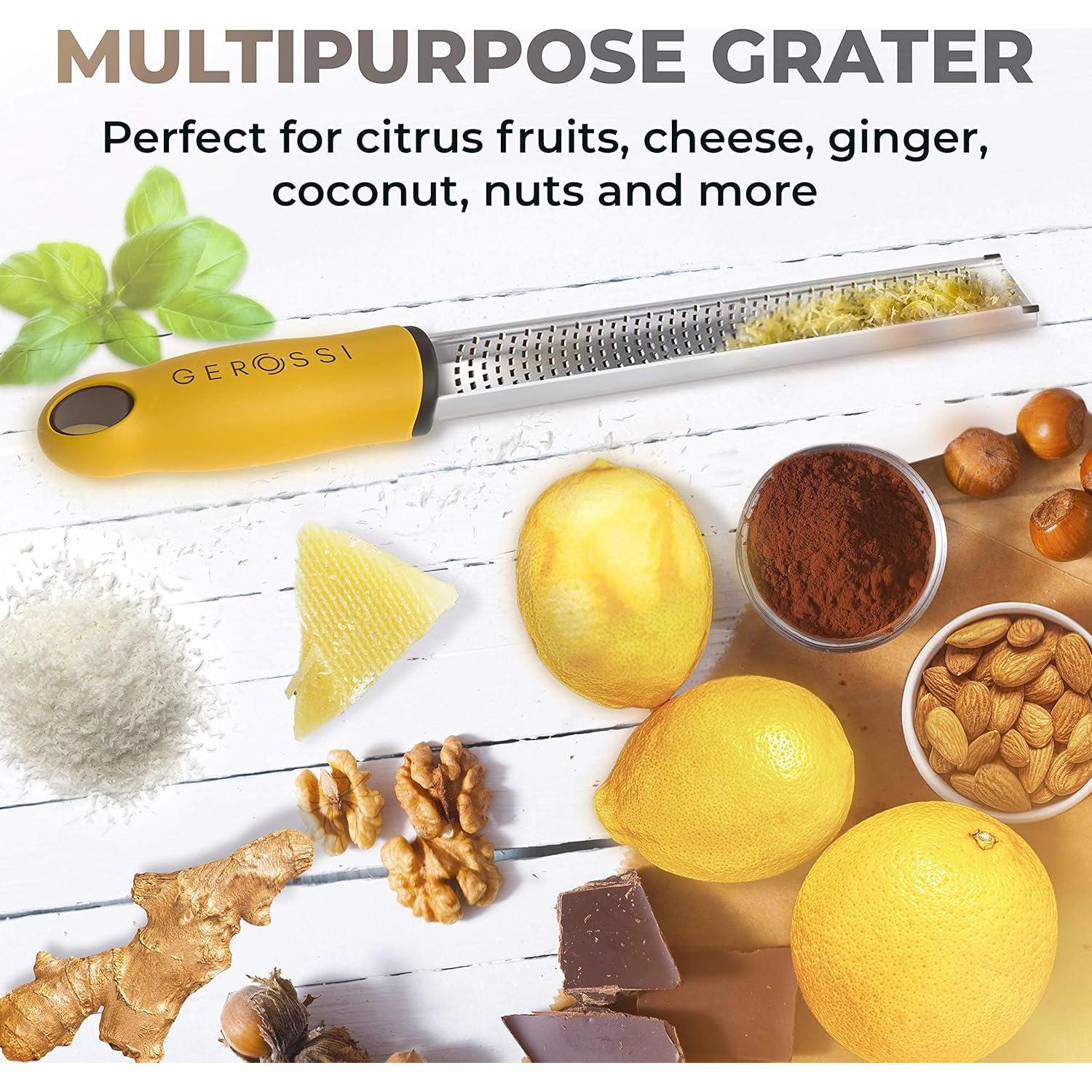 Rallador de Queso y Cítricos GEROSSI Acero Inoxidable 33cm