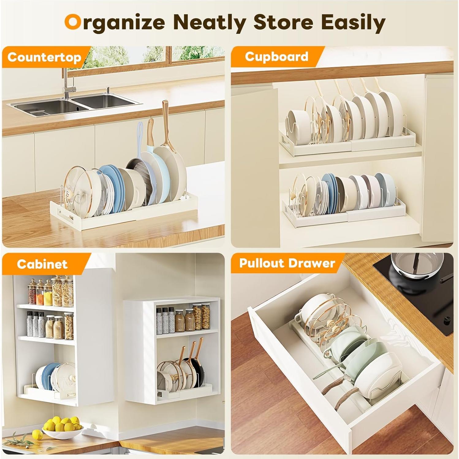 Organizador de Ollas y Sartenes Dayacoco Ajustable 30-56 cm