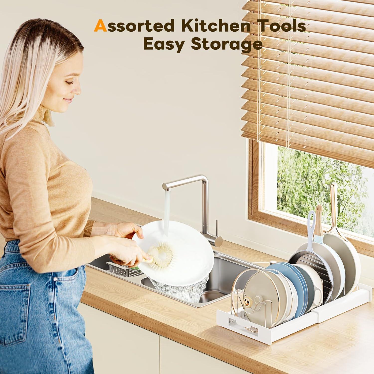 Organizador de Ollas y Sartenes Dayacoco Ajustable 30-56 cm