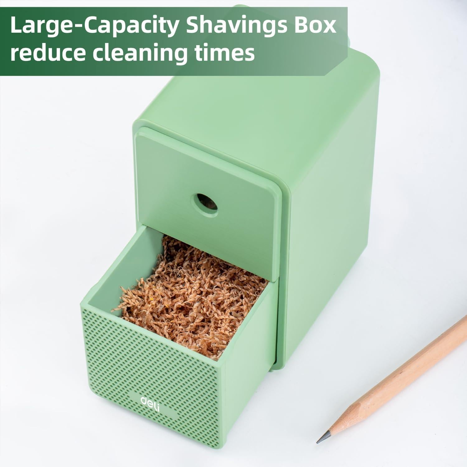 Afilador de Lápices Manual Deli Verde con Punta Ajustable