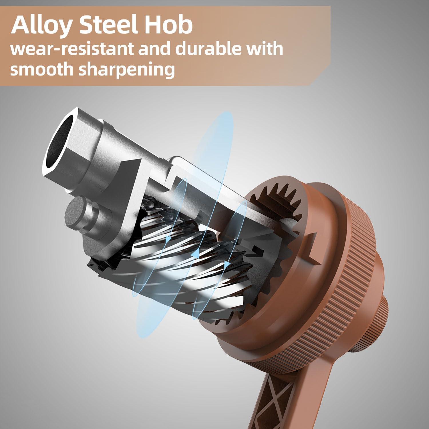 Afilador de Lápiz Manual Deli E71160 Marrón con Punta Ajustable