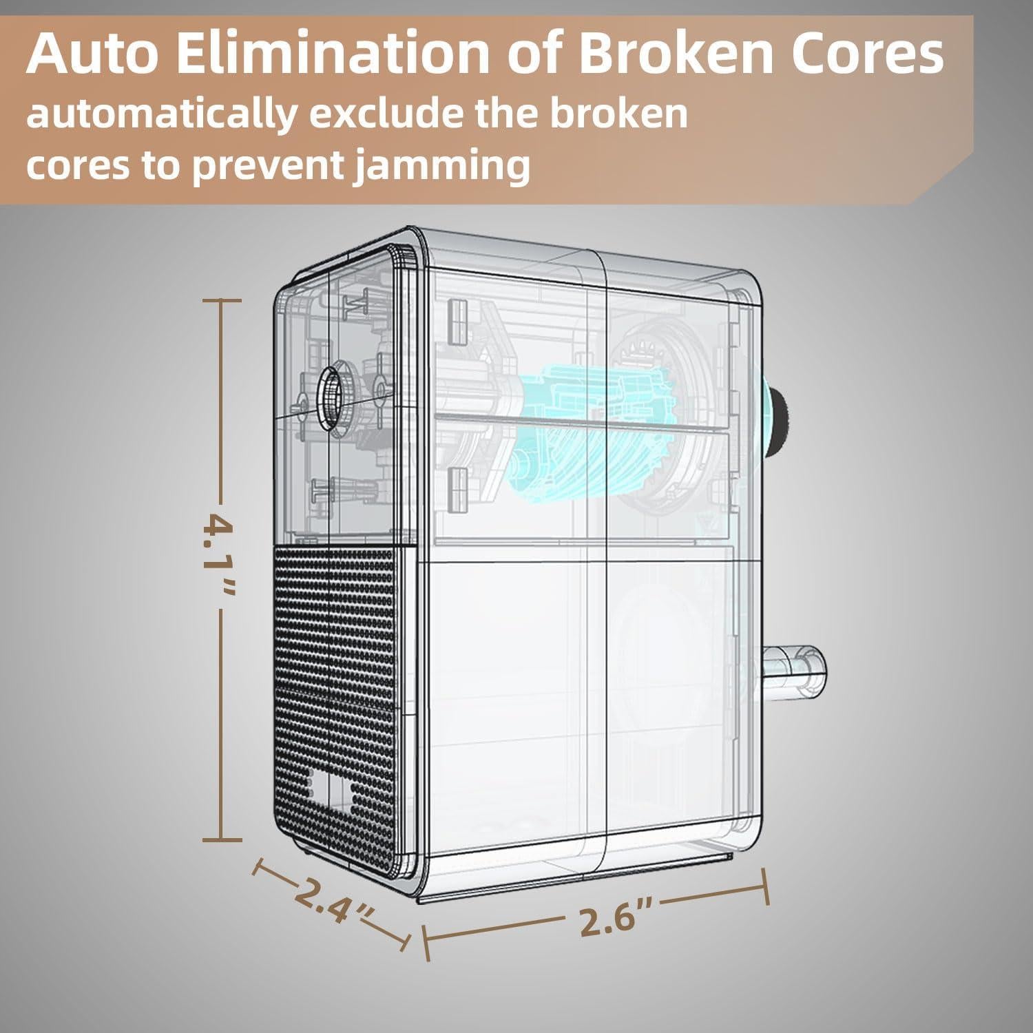 Afilador de Lápiz Manual Deli E71160 Marrón con Punta Ajustable