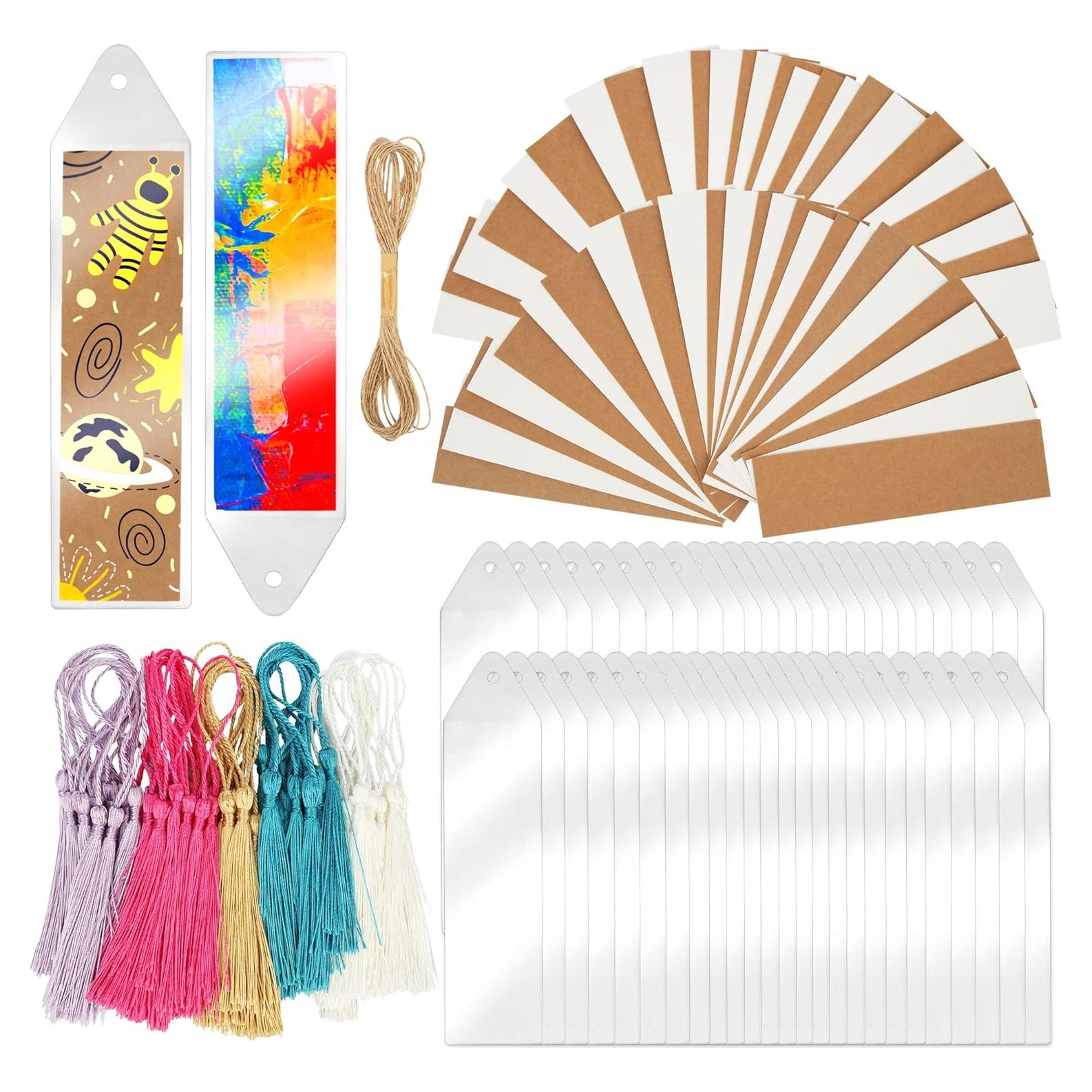 Tarjetas de Marcador Kraft SWATOM 50 PCS con Etiquetas PVC