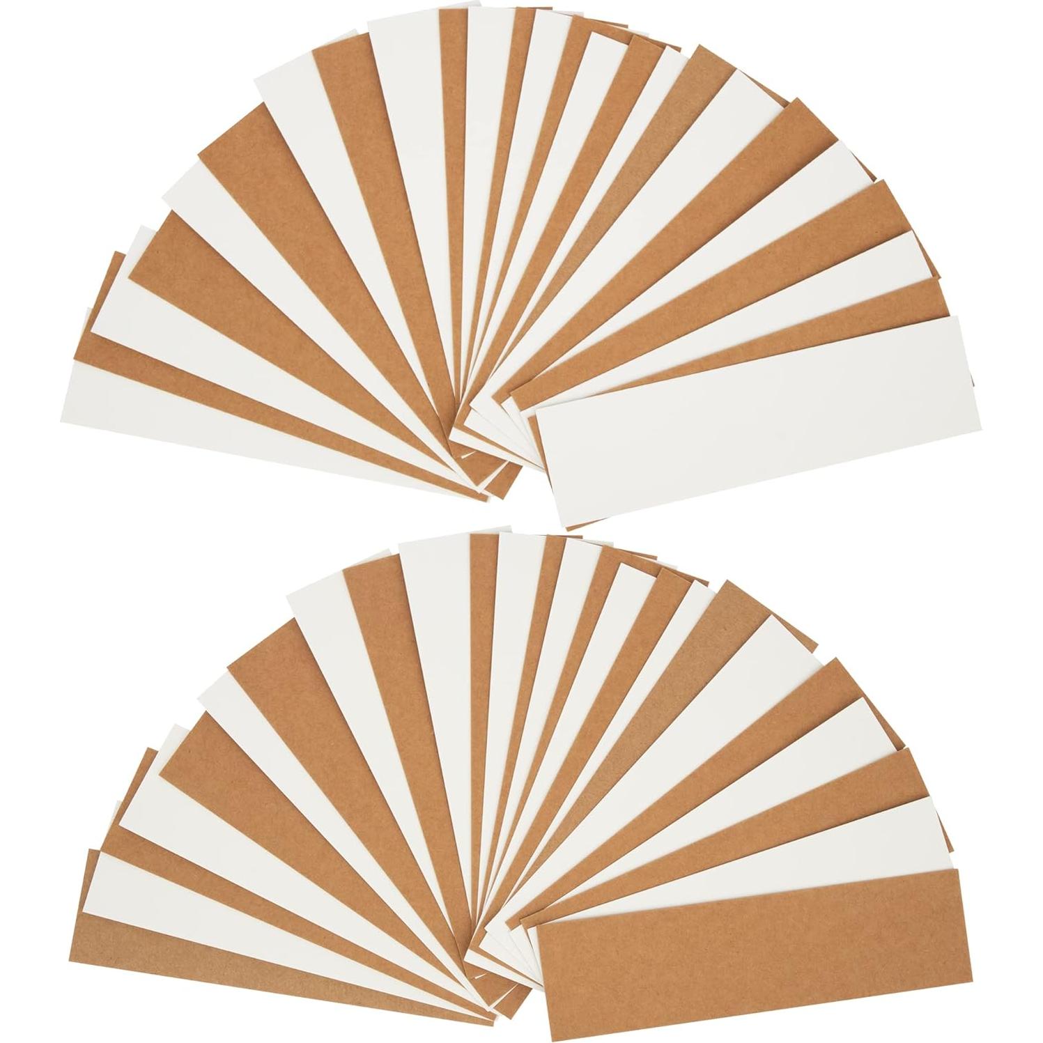 Tarjetas de Marcador Kraft SWATOM 50 PCS con Etiquetas PVC