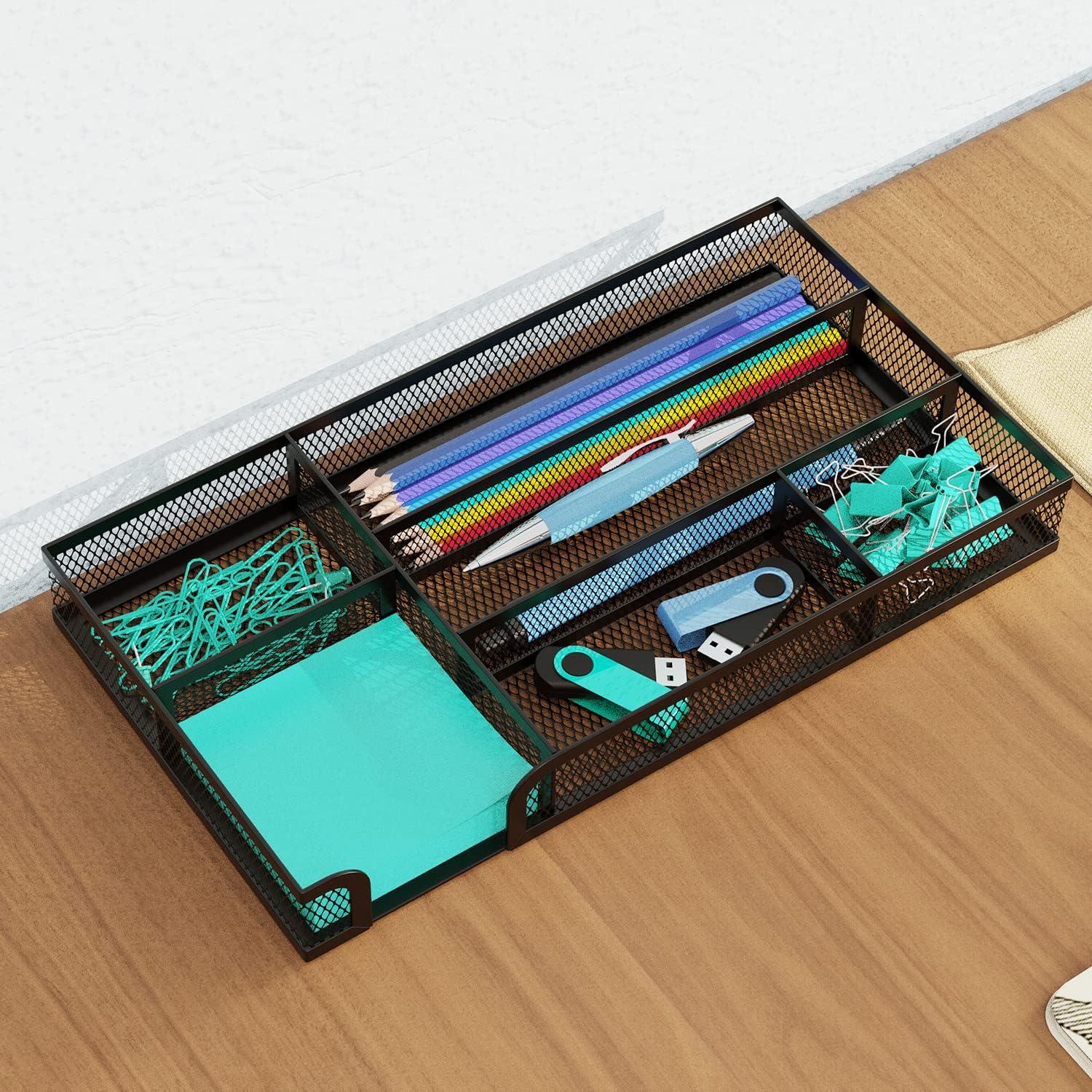 Organizador de Cajón Metálico ITAYVAN 6 Compartimentos Negro