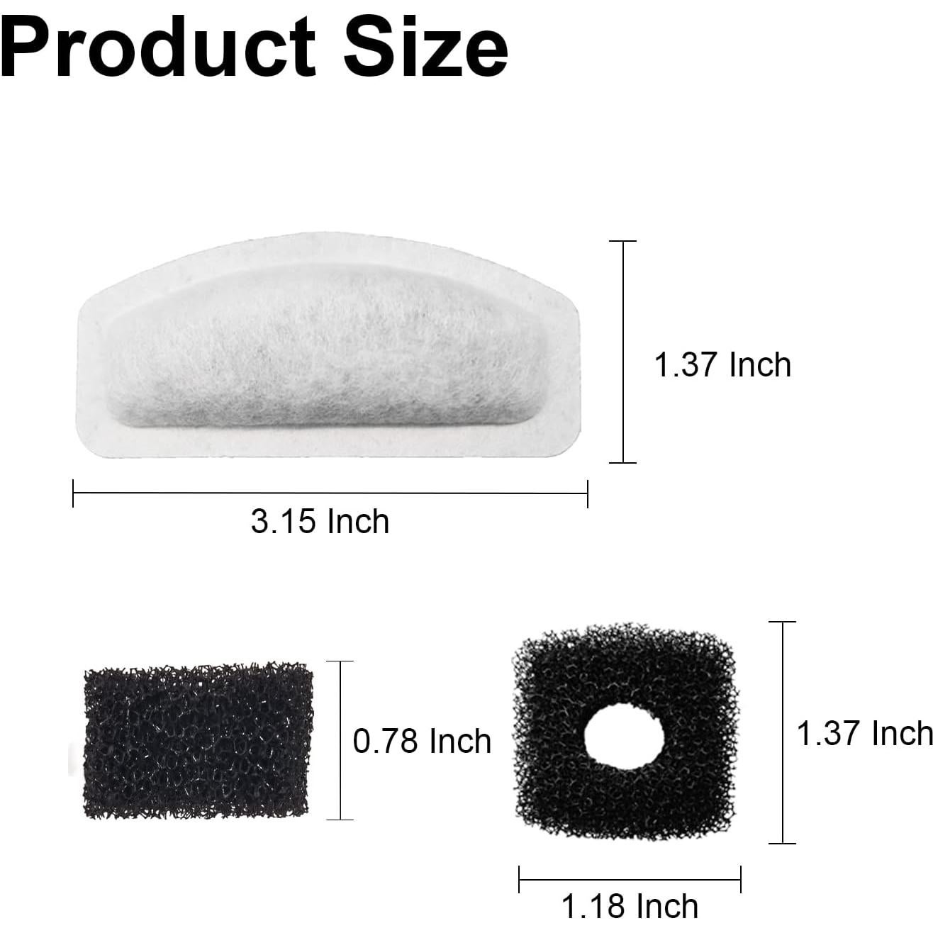 Filtro de agua para gatos Kohimit 67Oz - 8 filtros y 8 esponjas