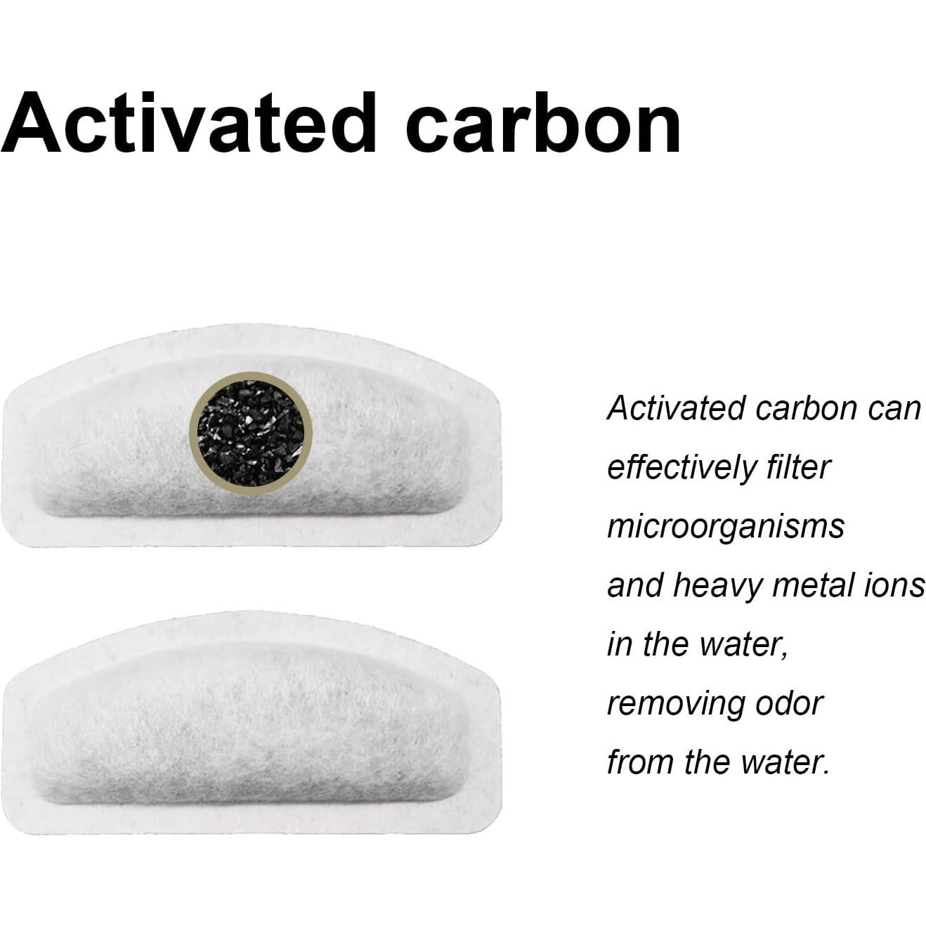 Filtro de agua para gatos Kohimit 67Oz - 8 filtros y 8 esponjas