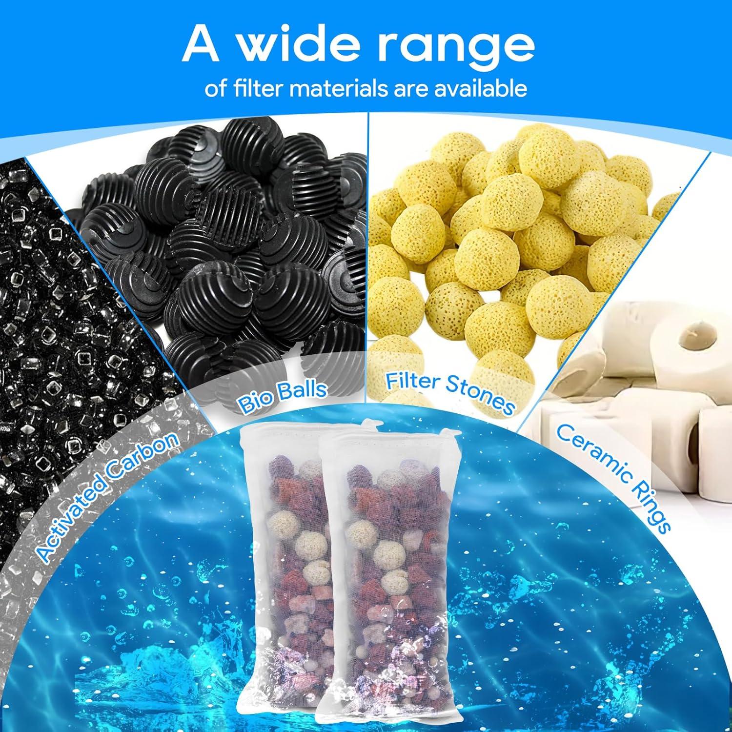 15 Bolsas de Malla Fina para Acuario MyfatBOSS 6.1x10.2cm