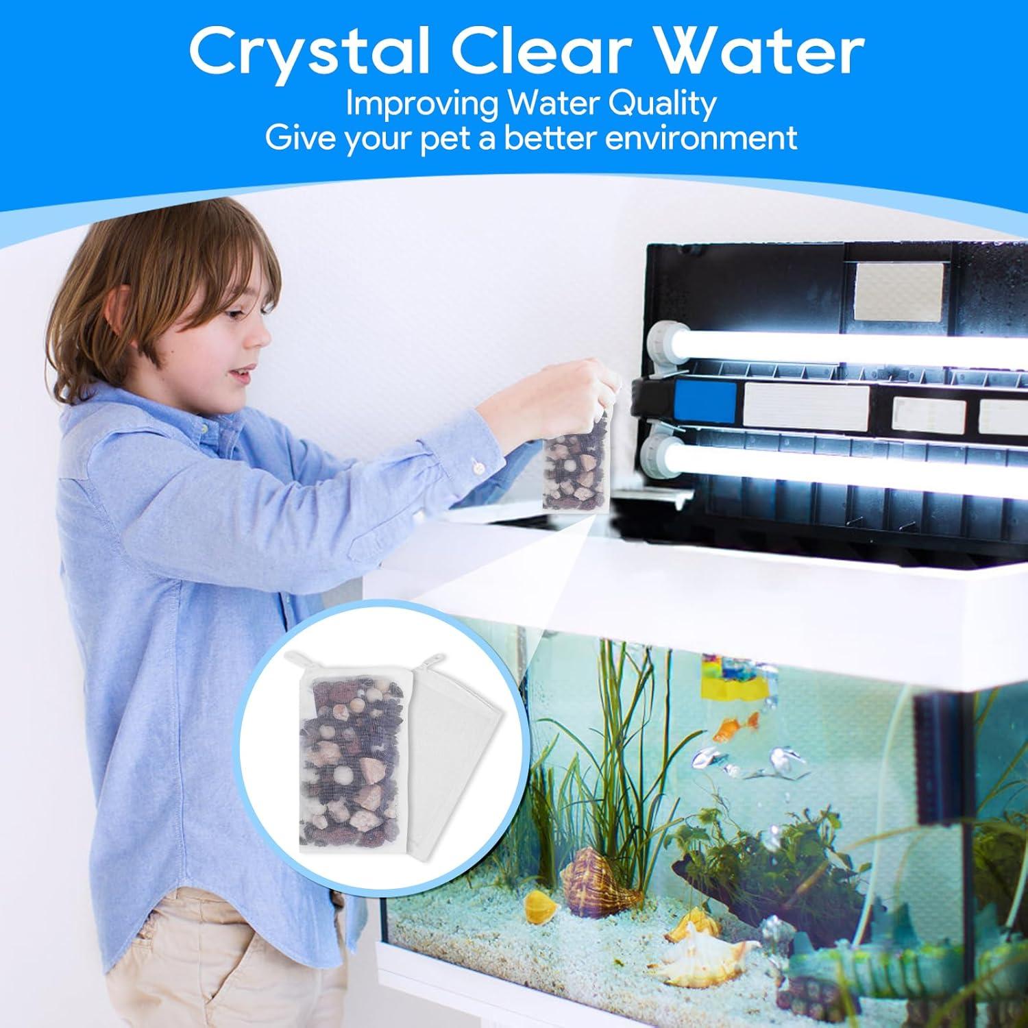 15 Bolsas de Malla Fina para Acuario MyfatBOSS 6.1x10.2cm