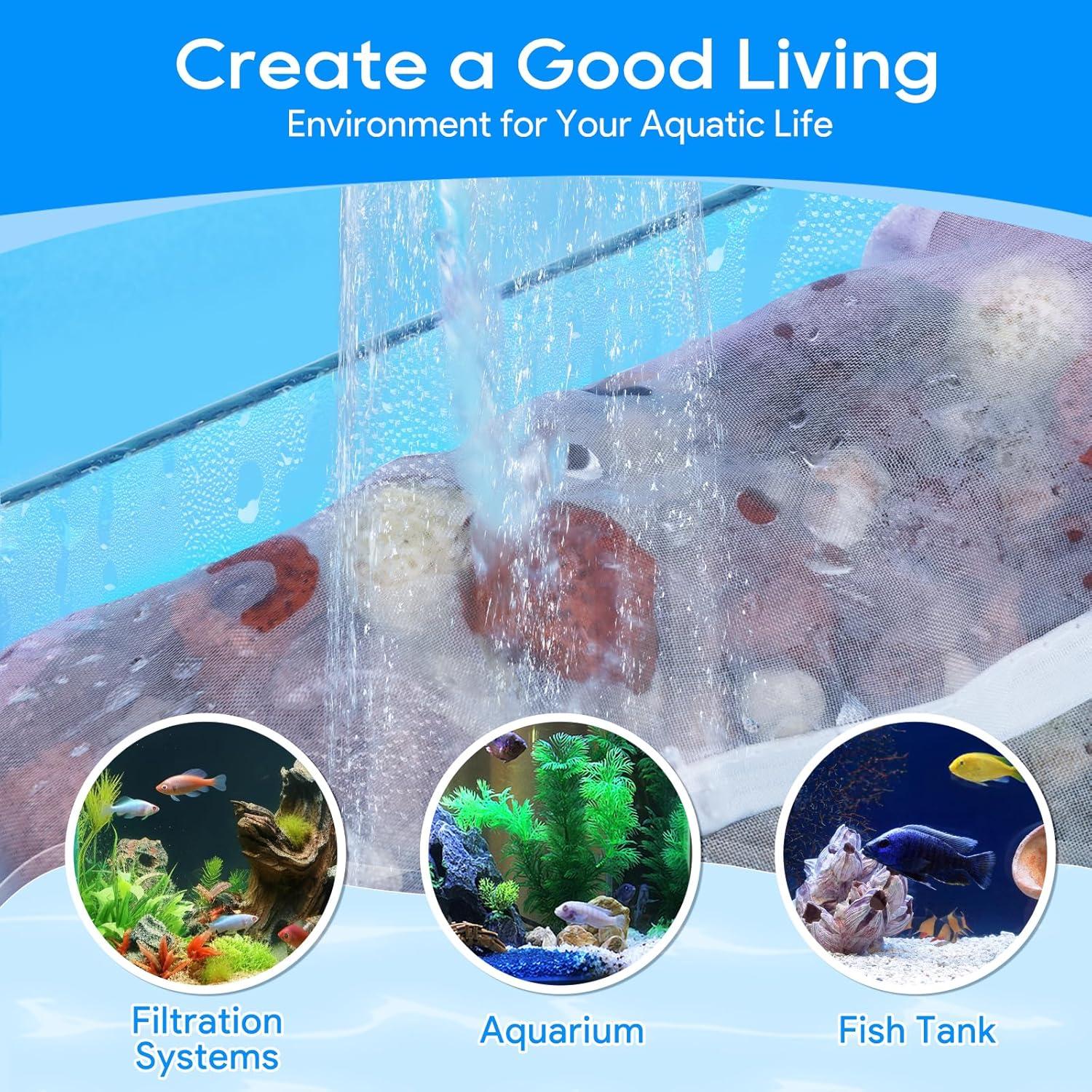 15 Bolsas de Malla Fina para Acuario MyfatBOSS 6.1x10.2cm