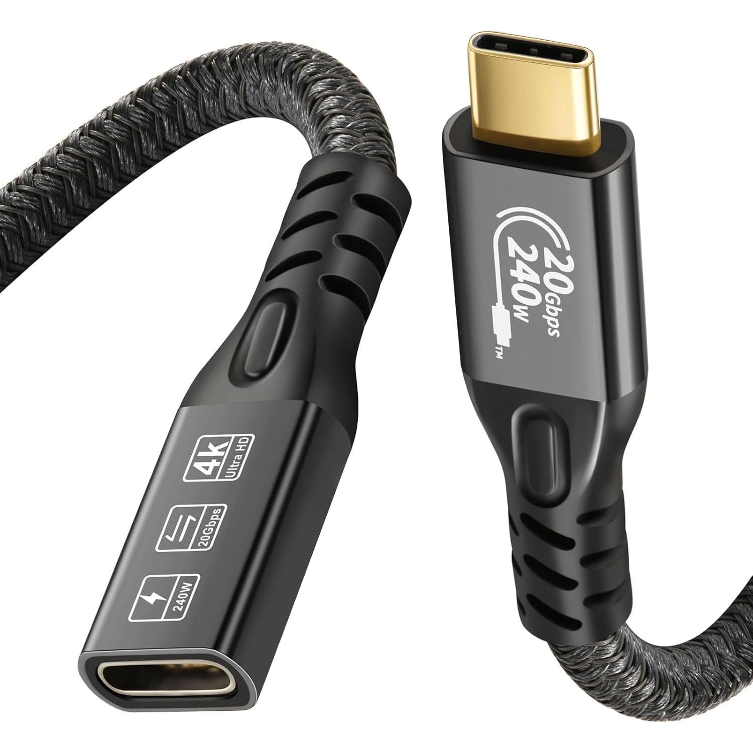 Cable de Extensión USB C 3.2 CHENLENIC 3M 20Gbps 240W 4K