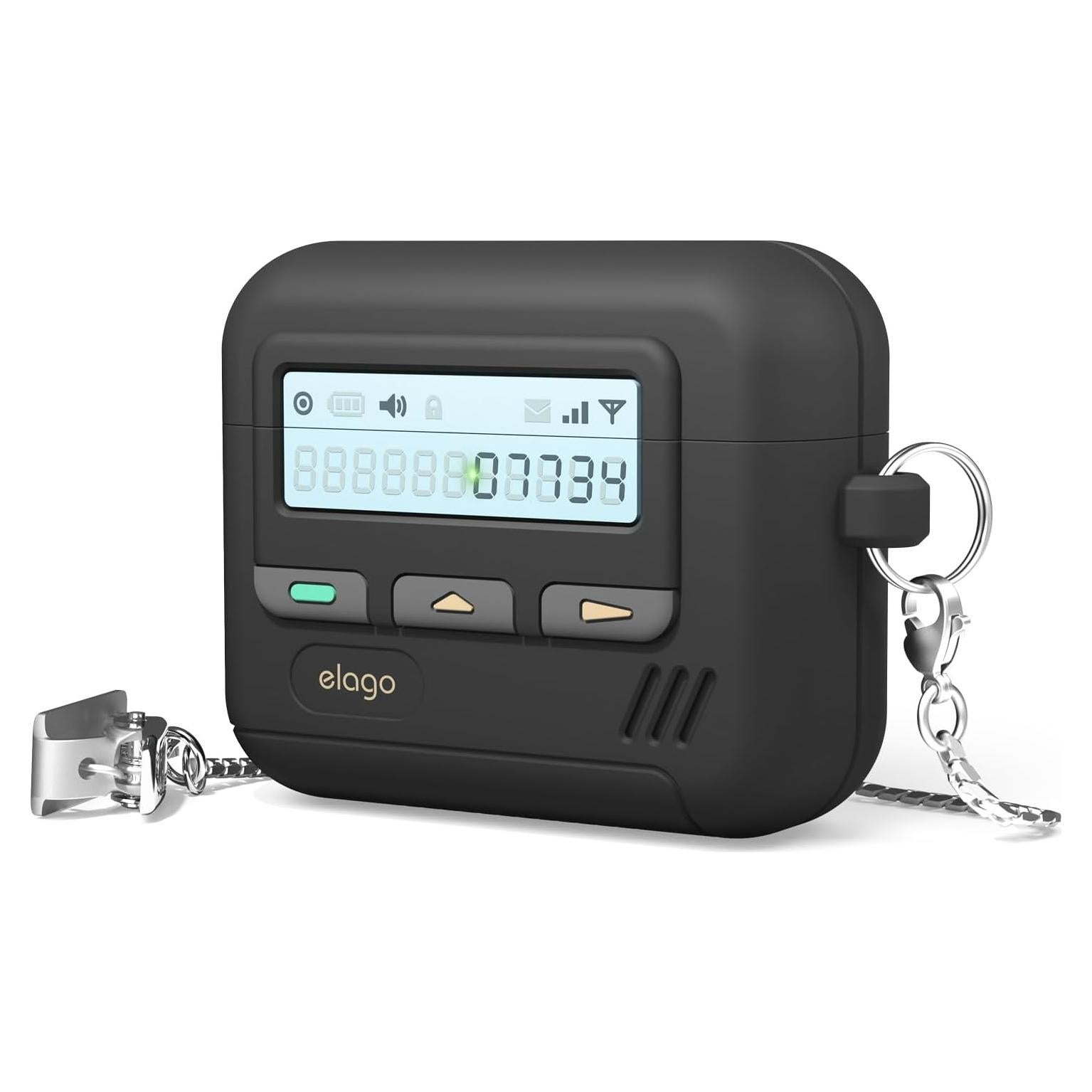 Funda elago Pager para AirPods 4 - Silicona Resistente a Golpes - Negro