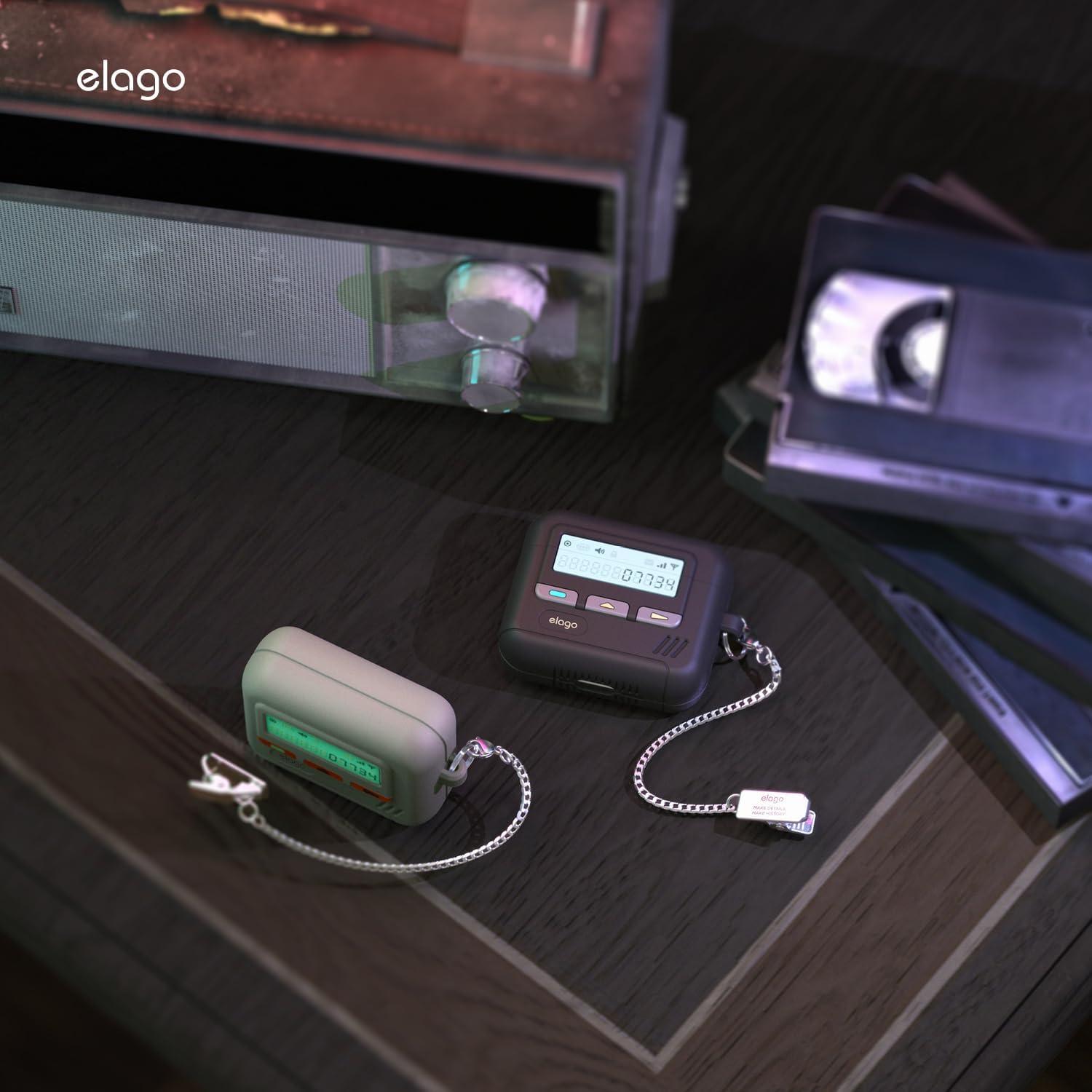 Funda elago Pager para AirPods 4 - Silicona Resistente a Golpes - Negro