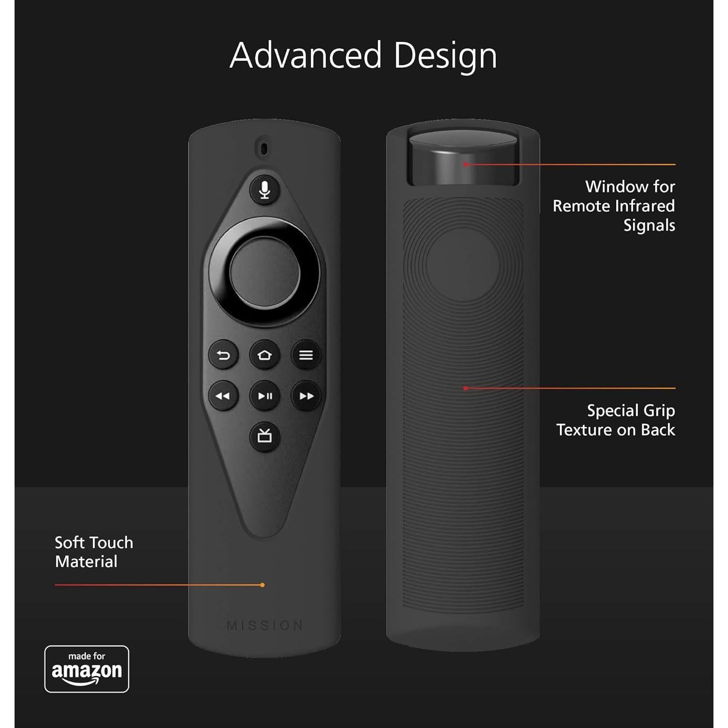 Made for Amazon Remote Cover Case, for Alexa Voice Remote Lite | Black