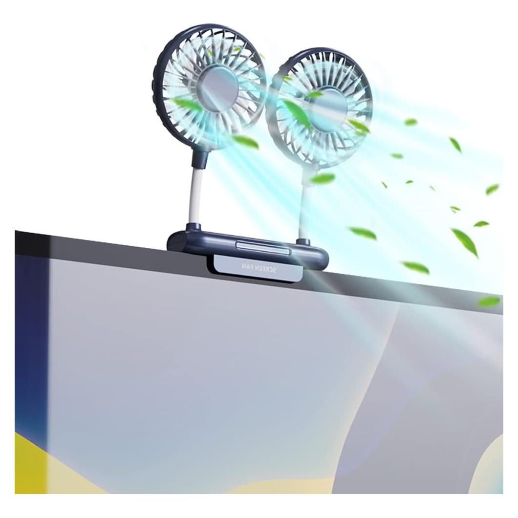 Ventilador Clip para Monitor THRRLY H21B USB 3 Velocidades 360°
