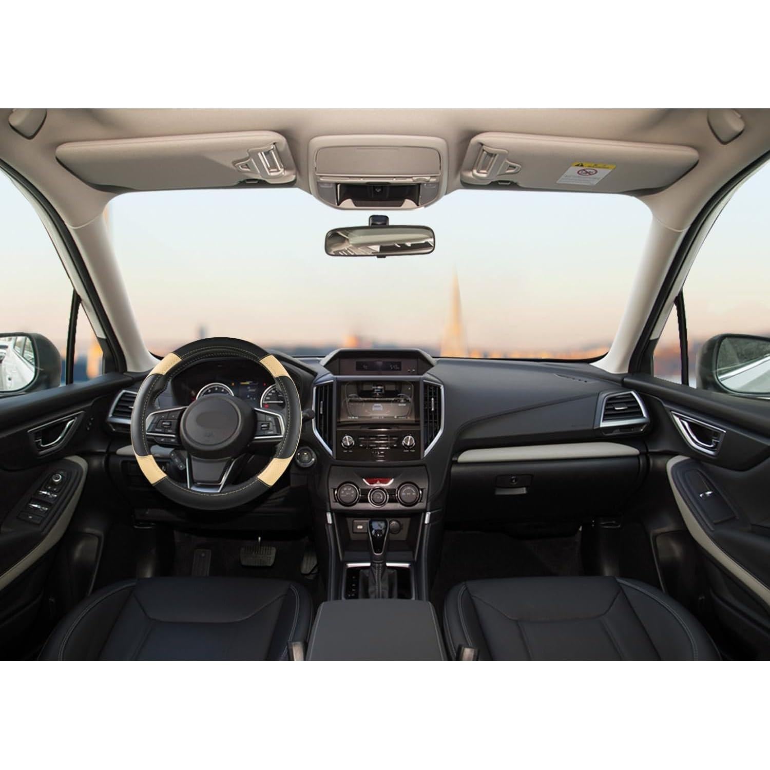 Cubierta de Volante GIANT PANDA Beige para Subaru Forester