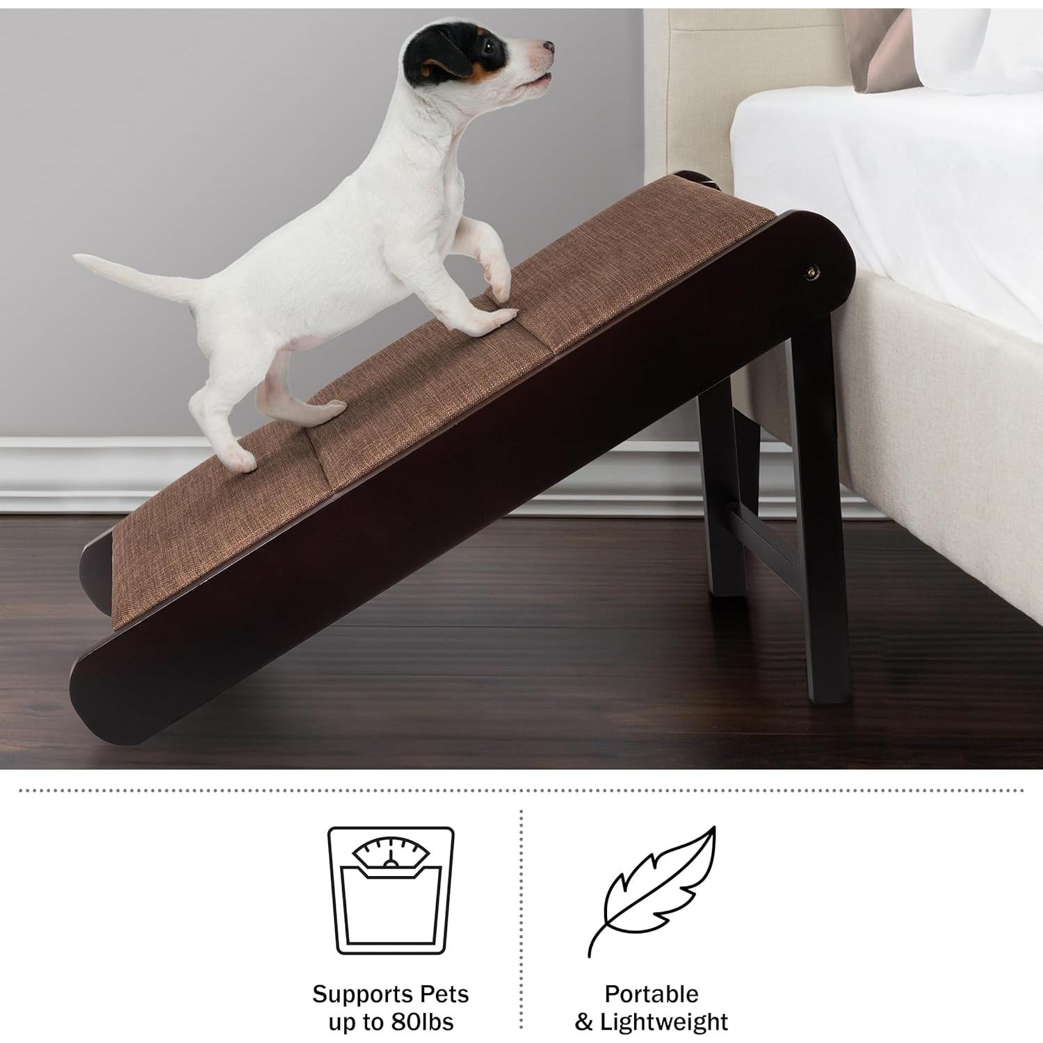 Rampa Plegable para Perros PETMAKER - Madera Antideslizante