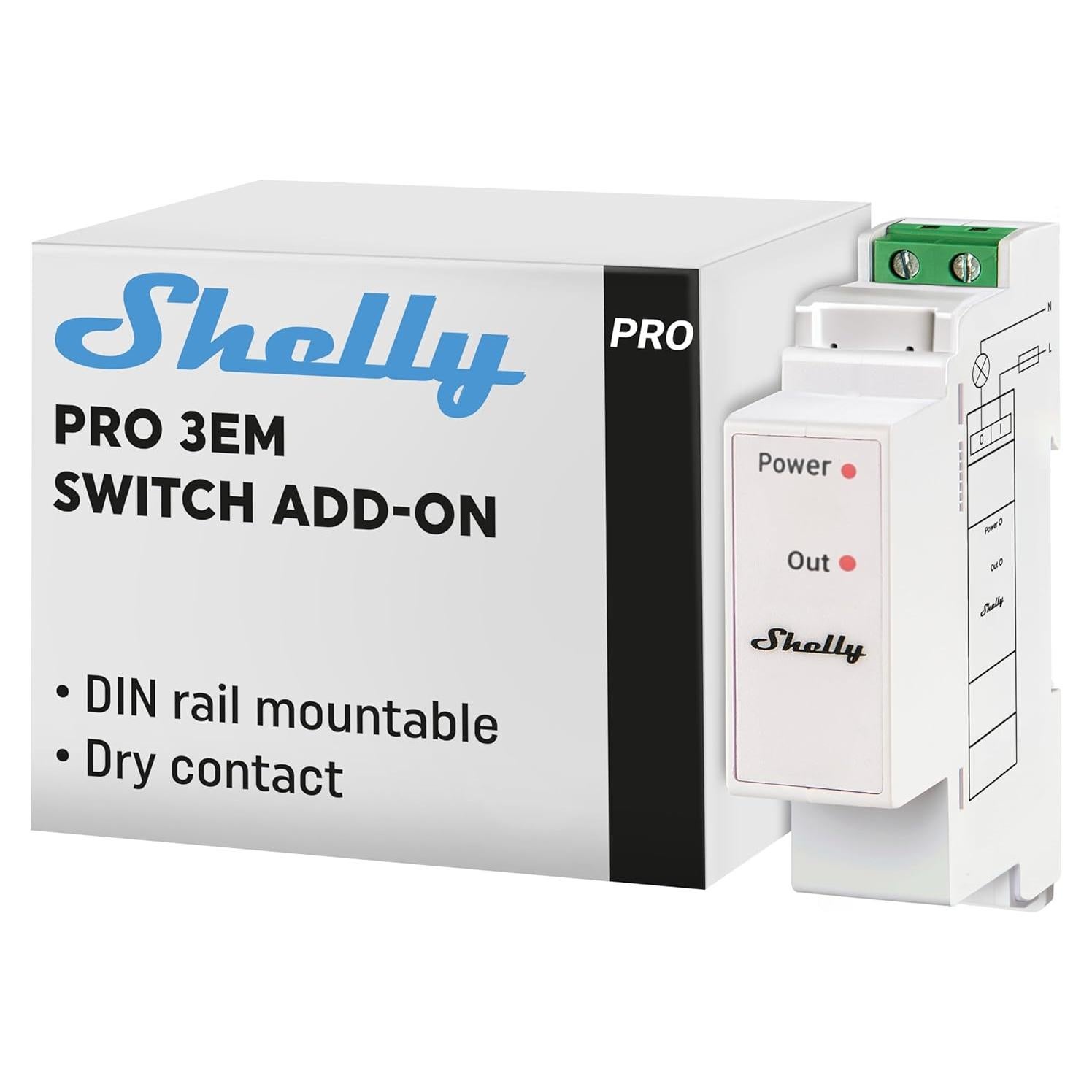Interruptor Adicional Shelly Pro 3EM | Automatización Energía Solar