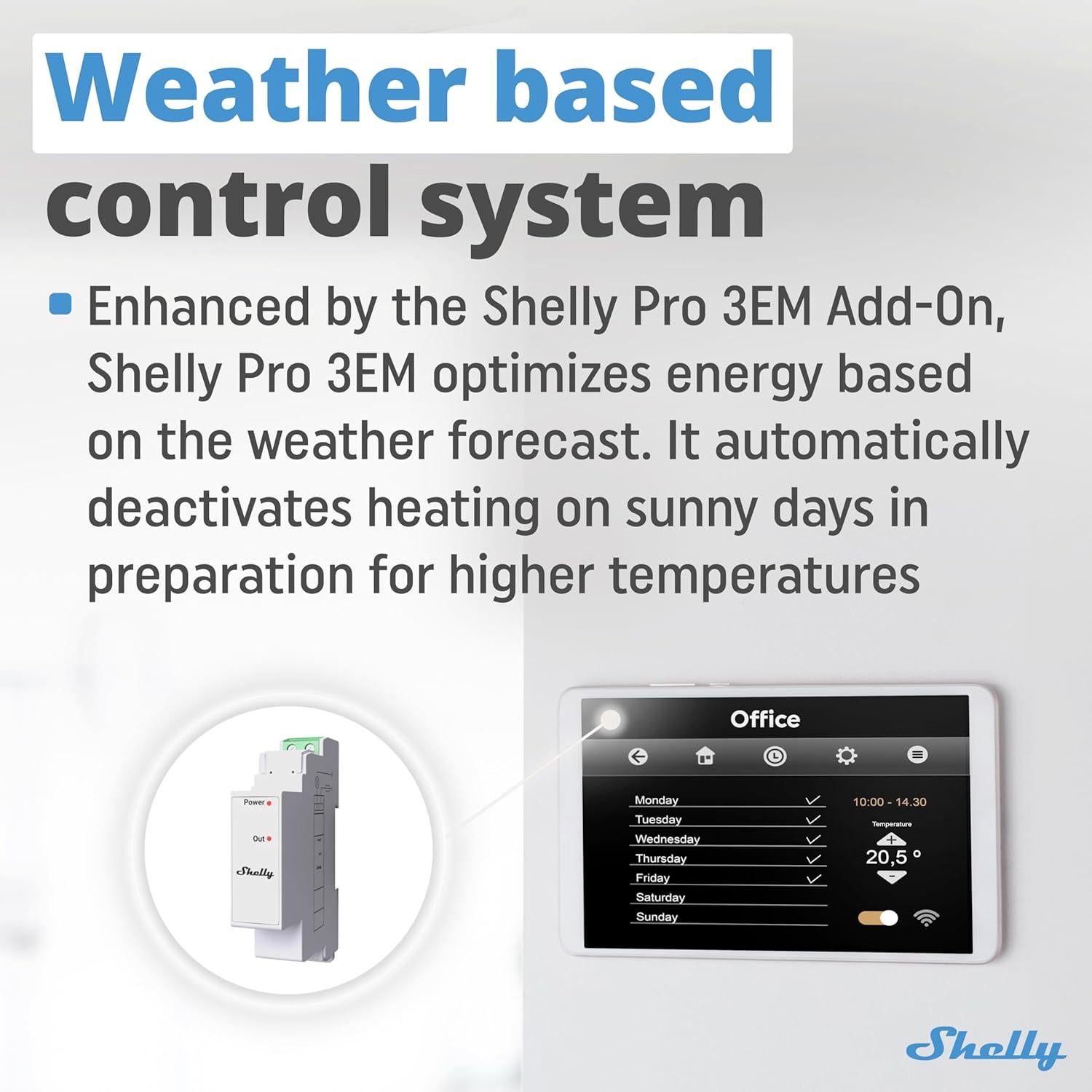 Interruptor Adicional Shelly Pro 3EM | Automatización Energía Solar