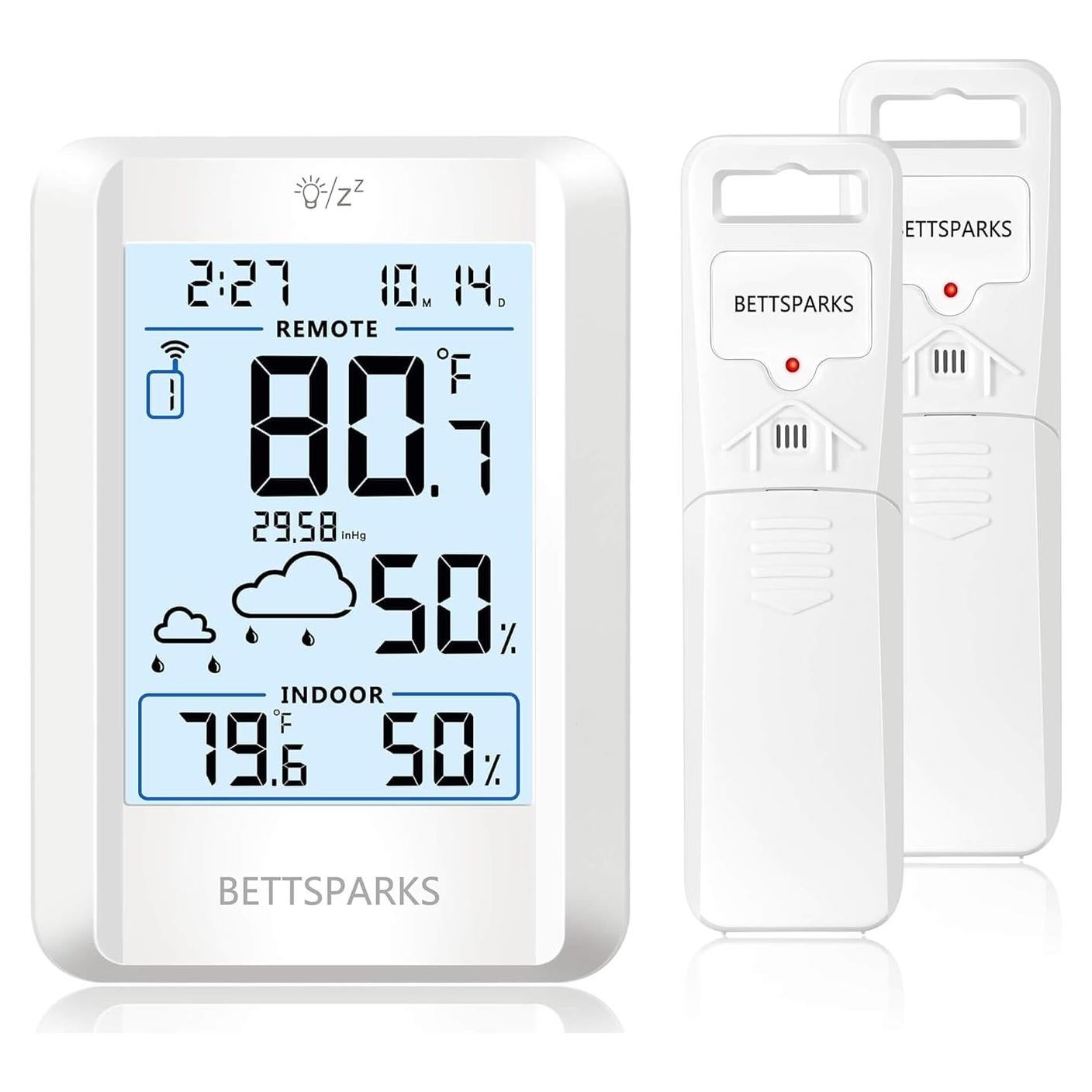 Termómetro Inalámbrico Bettspark BR-E3-002 con 2 Sensores
