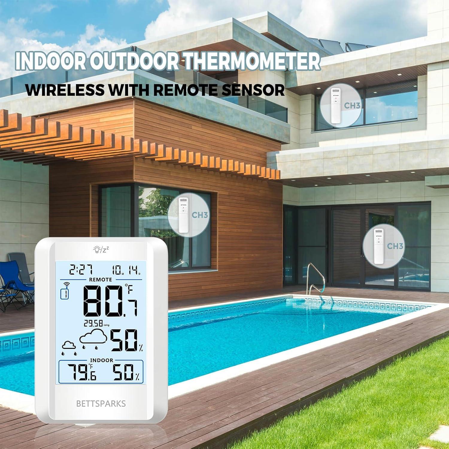 Termómetro Inalámbrico Bettspark BR-E3-002 con 2 Sensores