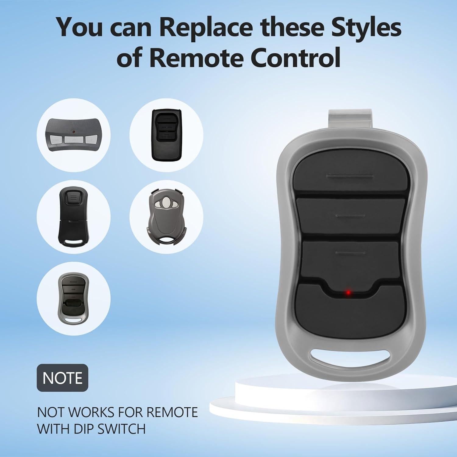 Control Remoto de Garaje Genie G3T-BX G3T-R 2 Unidades 315/390MHz